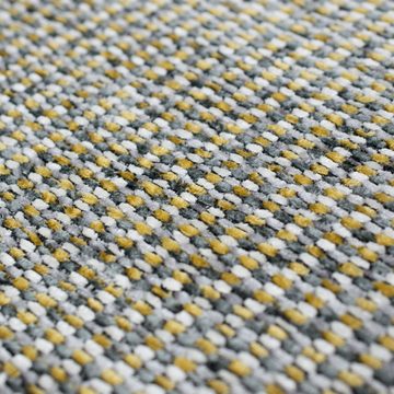 Teppich Naturteppich in Grau & Gold, TeppichHome24, rechteckig, Höhe: 5 mm