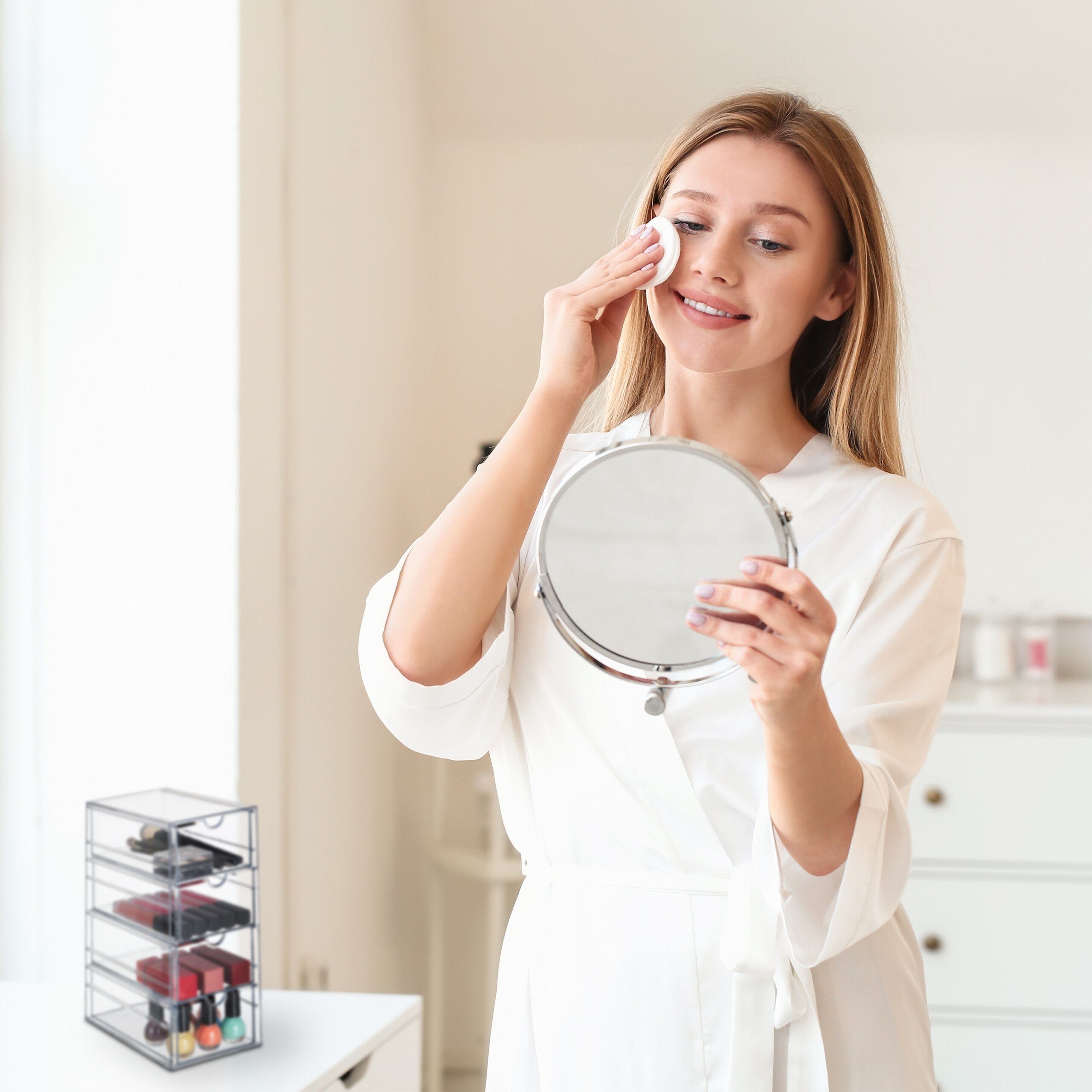 relaxdays Schubladenbox mit 4 Fäch