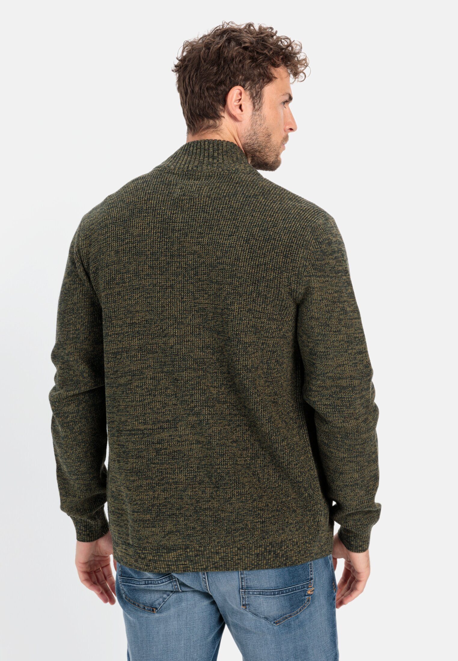 camel active Strickjacke mit Reißverschluss Langarm günstig online kaufen