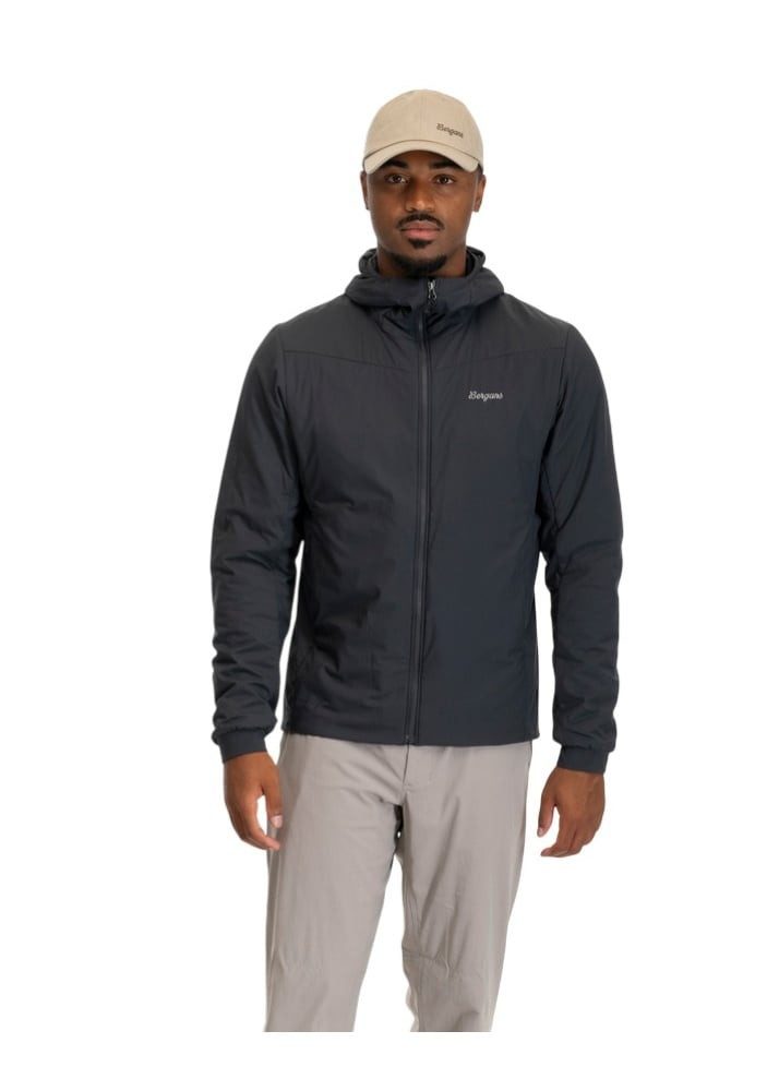 Bergans Allwetterjacke Wanderjacke Holo Insulated Hood (4-Wege-Stretch) schwarz/dunkelgrau