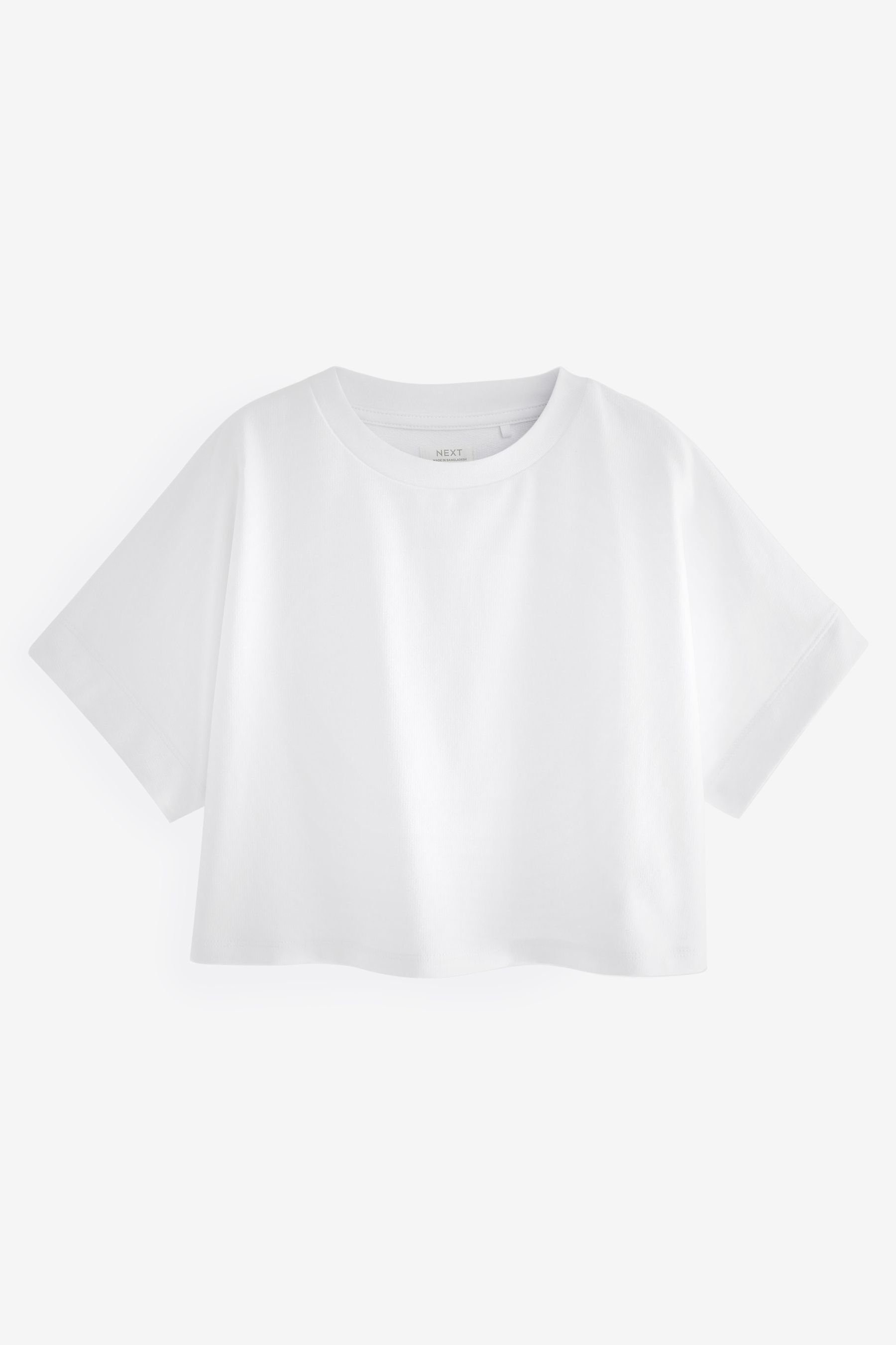 Next T-Shirt Form in kastiger (1-tlg) T-Shirt kurzer Schlichtes