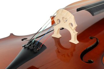 Classic Cantabile Cello Student Cello in 4/4 Größe, Komplett-Set, inkl. Tasche und Bogen, Handgefertigte Qualität