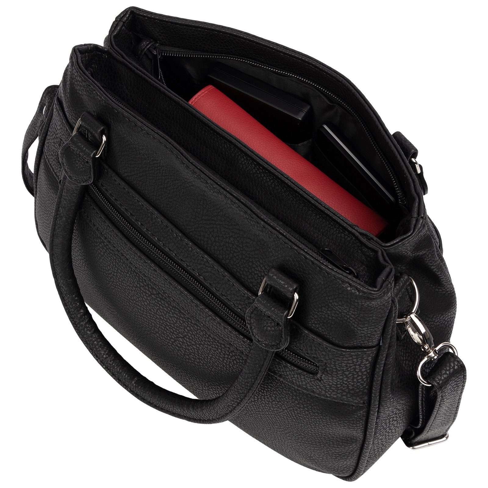 EAAKIE Umhängetasche Damen Tasche Schultertasche Umhängetasche Leder Optik Handtasche, als Schultertasche, Umhängetasche tragbar