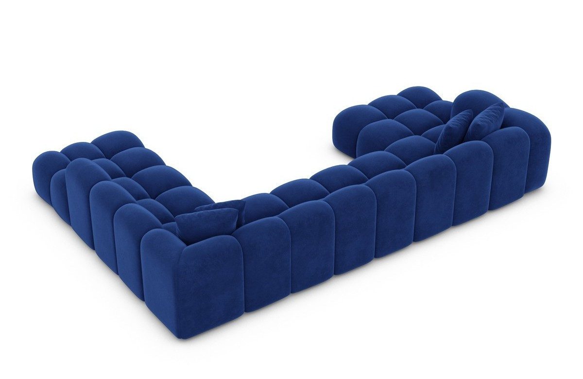 Sofa Dreams Wohnlandschaft Polster Stoffsofa Modern Ottomane Couch Samtstoff Formentera XXL, Loungesofa