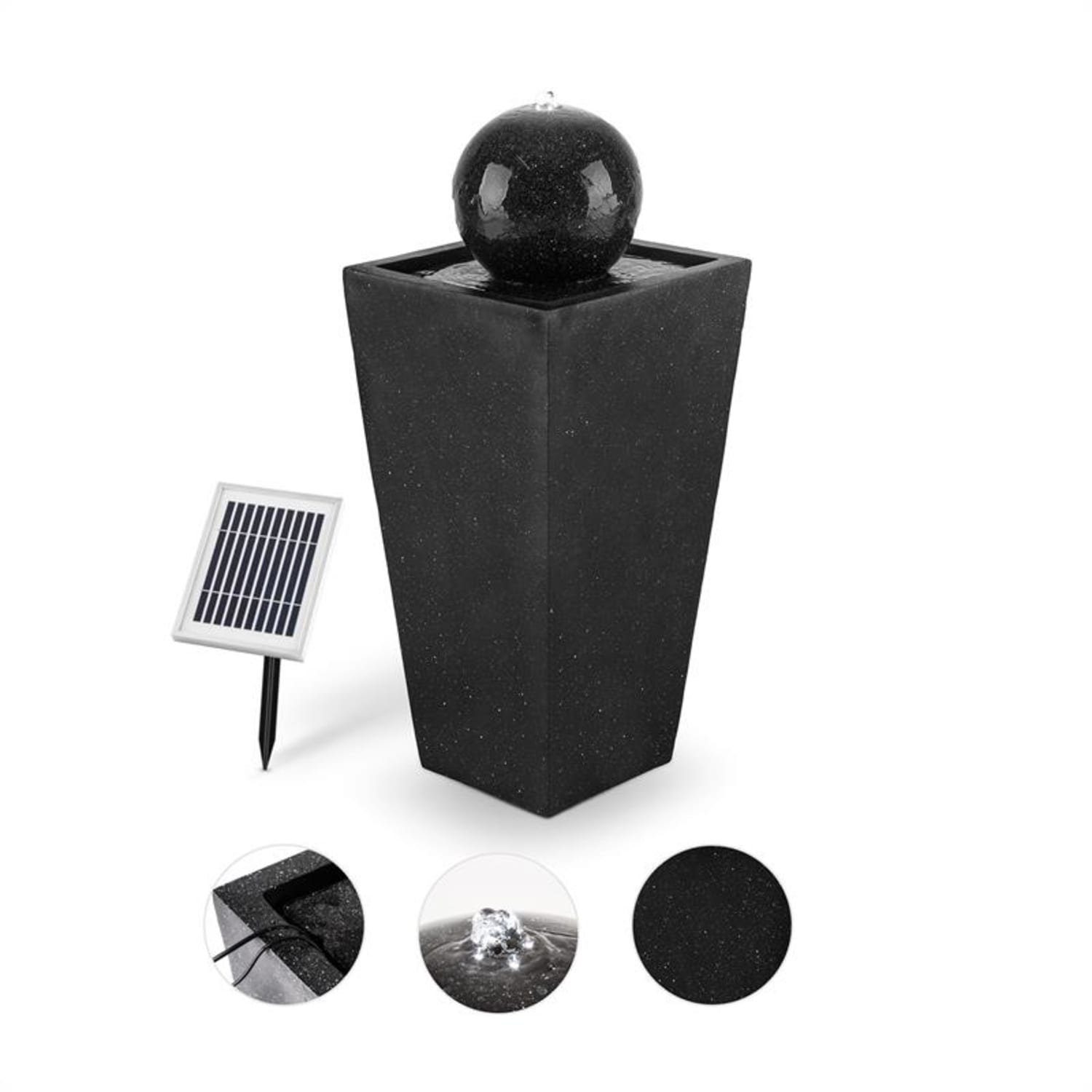 und blumfeldt (Set, outdoor Breite, brunnen Königsbrunn Solar Pumpe,Solarpanel;LED-Beleuchtung cm Springbrunnen, terasse Wasserspiel spring inkl. zier Anschlussmaterial), solar led-beleuchtung 35 zimmer