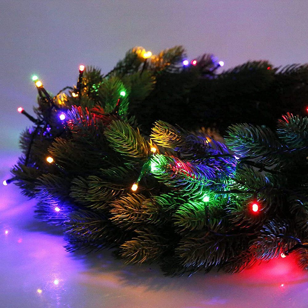 Weihnachtsbaum Fernbedienung Mehrfarbig 8 LED-Lichterkette Light, Lichterkette Modi,mit Rosnek Wasserdicht, 5-10M LEDs 50-100 Vorhang LED