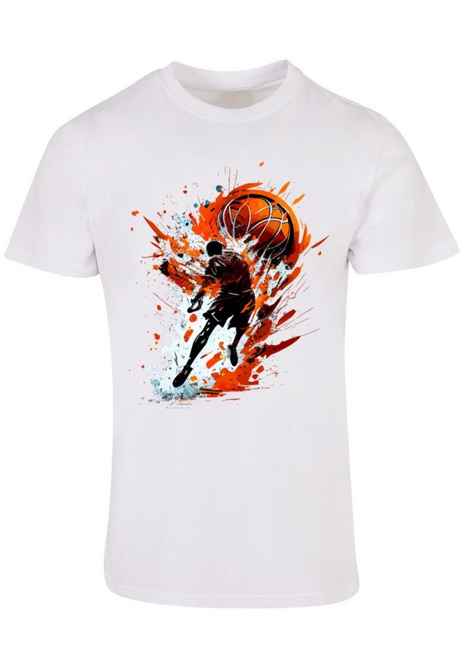 F4NT4STIC T-Shirt Basketball Splash Sport UNISEX Print, Sehr weicher  Baumwollstoff mit hohem Tragekomfort