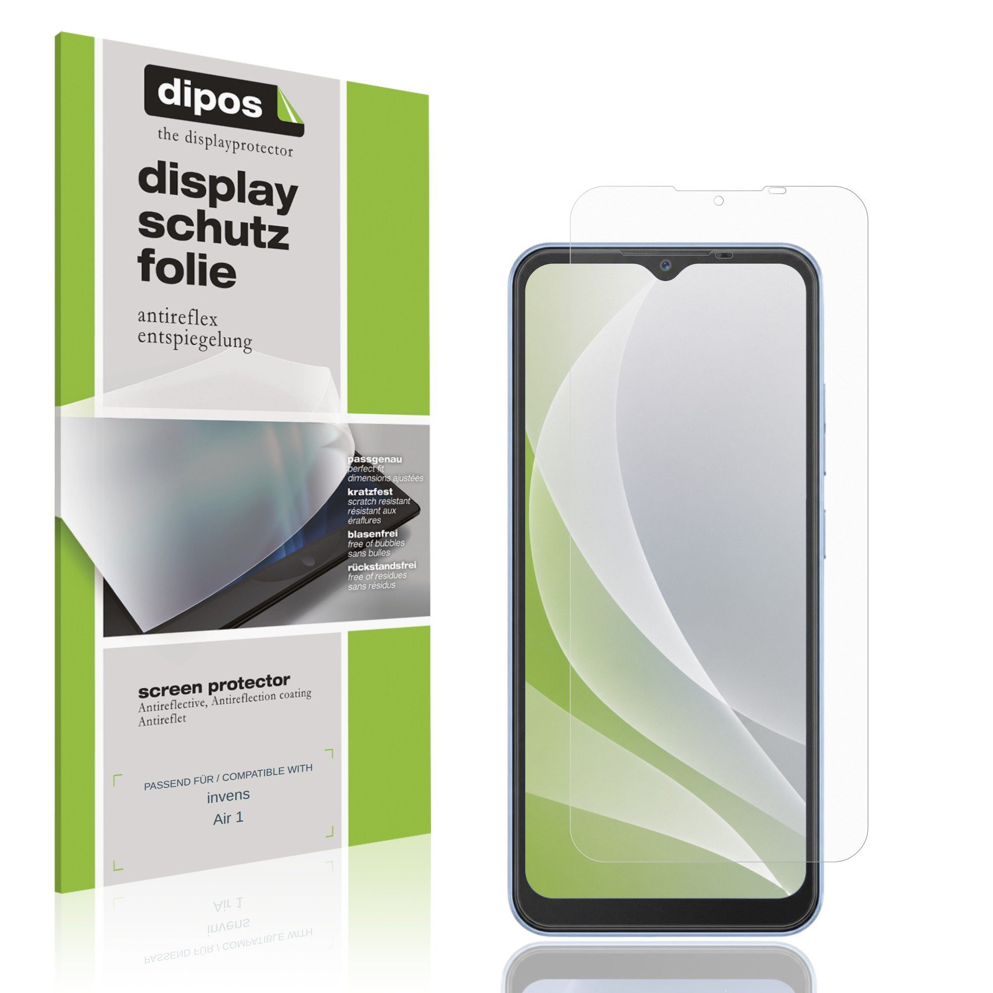 dipos Displayschutzfolie Schutzfolie für invens Air 1, 4 Stück, Displayschutz Schutz Folie Made in Germany