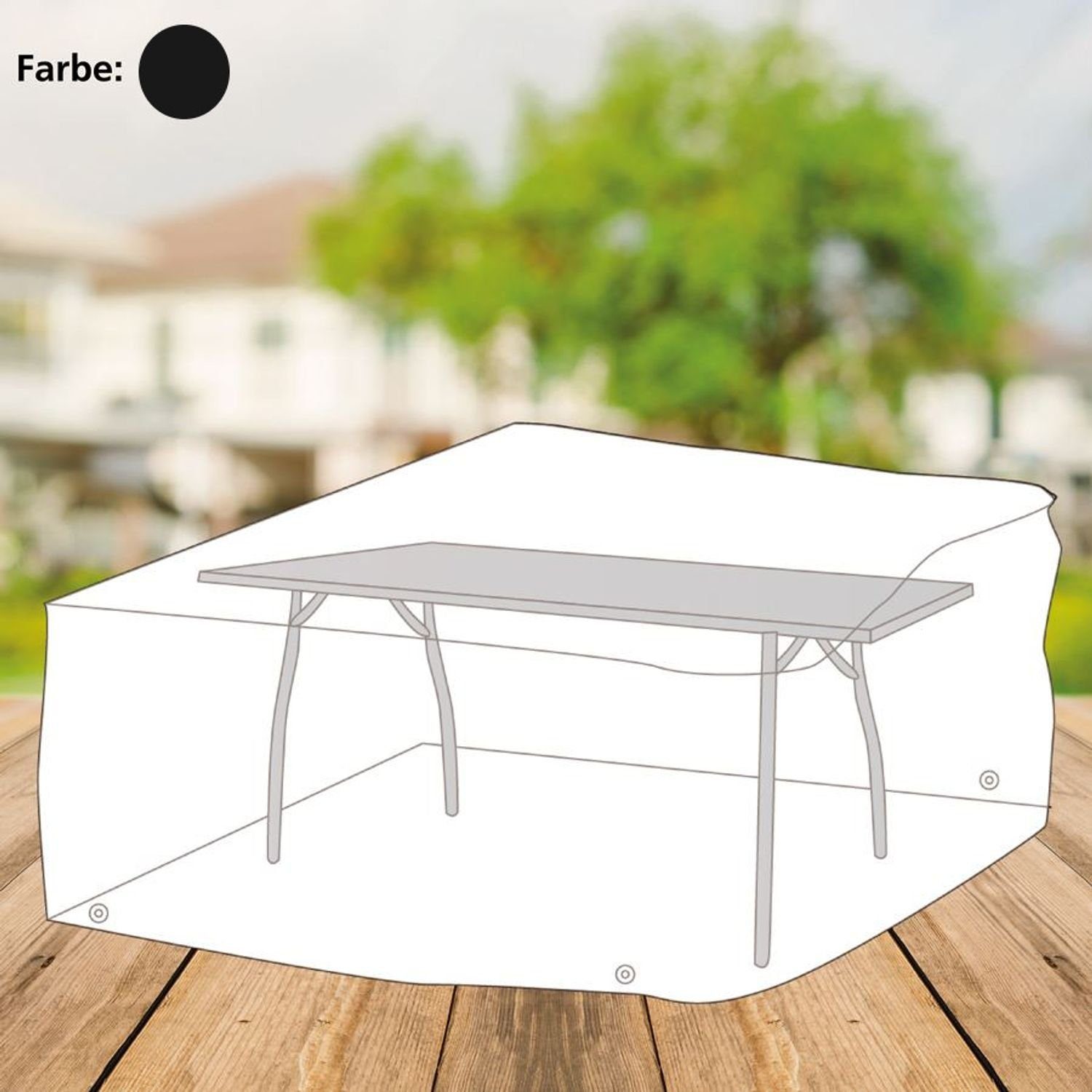 BURI Schutzplane Abdeckhaube anthrazit für Tisch eckig Schutzhülle Möbelabd günstig online kaufen