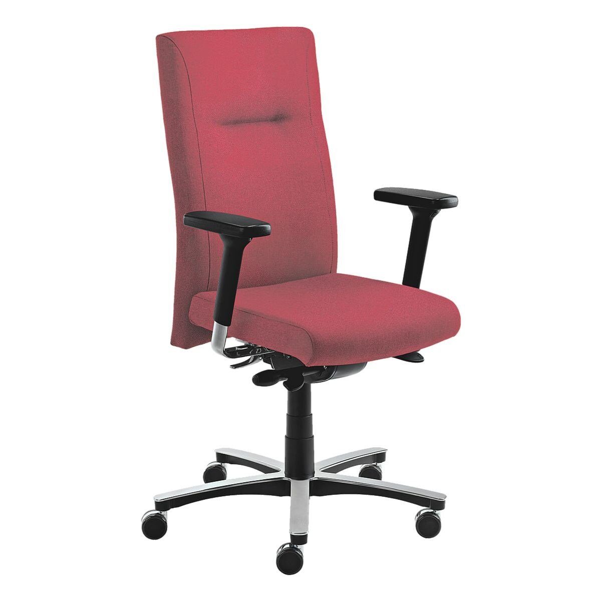 Mayer Sitzmöbel Schreibtischstuhl myNEW VISION XXL, bis 150 kg, mit Flachsitz / Synchronmechanik, (ohne Armlehnen) rot