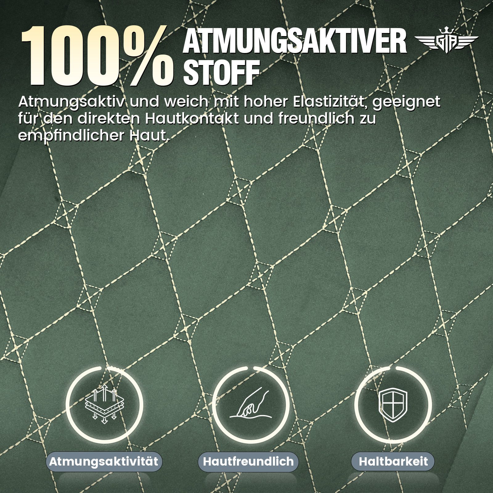 GTPLAYER Gaming-Stuhl Stoff Gaming Chair Ergonomisch Bürostuh PC Stuhl, 150kg Belastbarkeit, Schreibtischstuh mit Federsitzkissen und Fußstütze – Bild 5 von 5