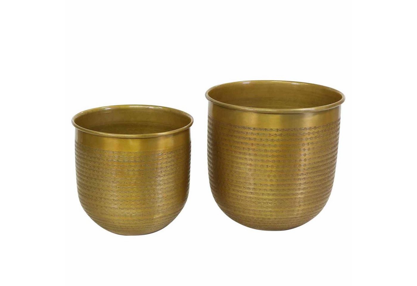 Thumbnail - Casa Moro Pflanzkübel Orientalischer Blumentopf Barcelona Gold Aluminium Pflanzgefäß (Einzeln in den Größen S, M, L, XL ...