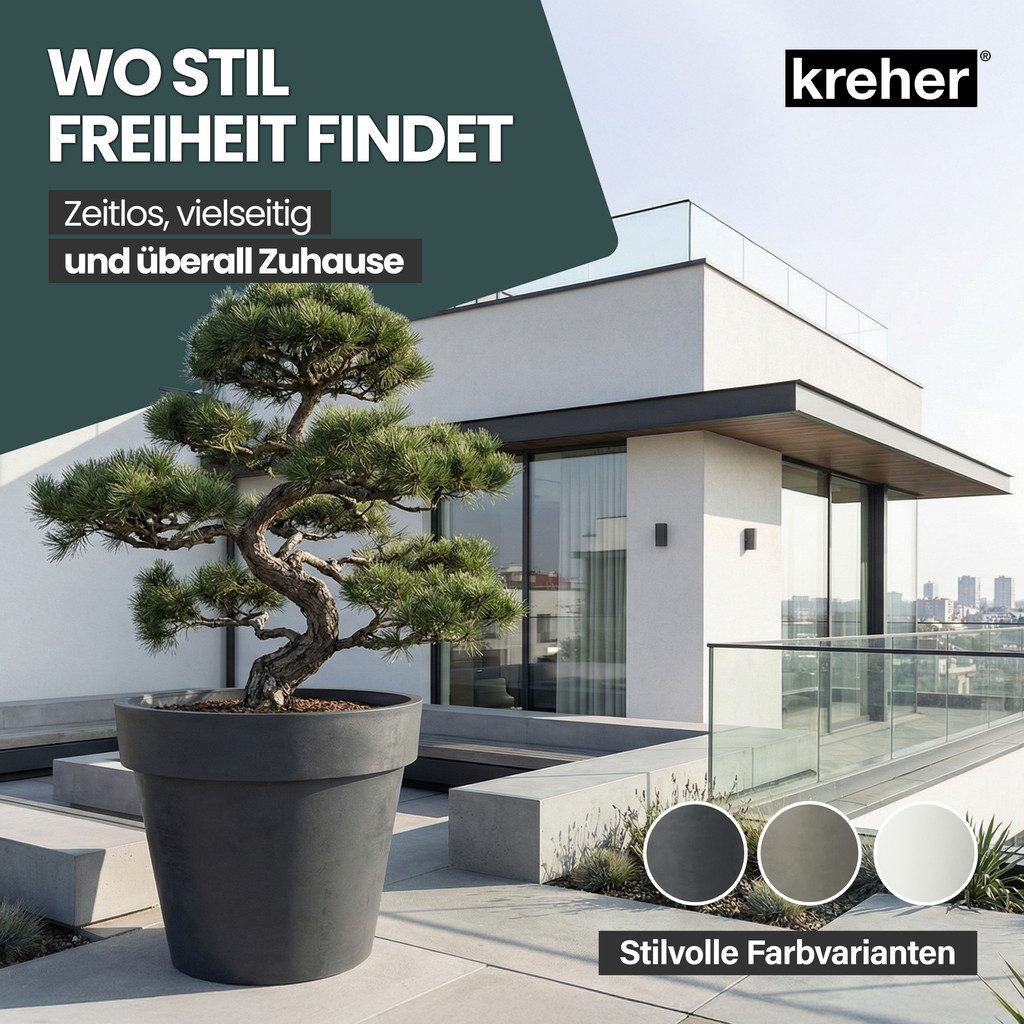 Kreher Pflanzkübel Rollbarer XXL Pflanzkübel "LIKE" Ø 79 cm in verschiedenen Farben (1 St)
