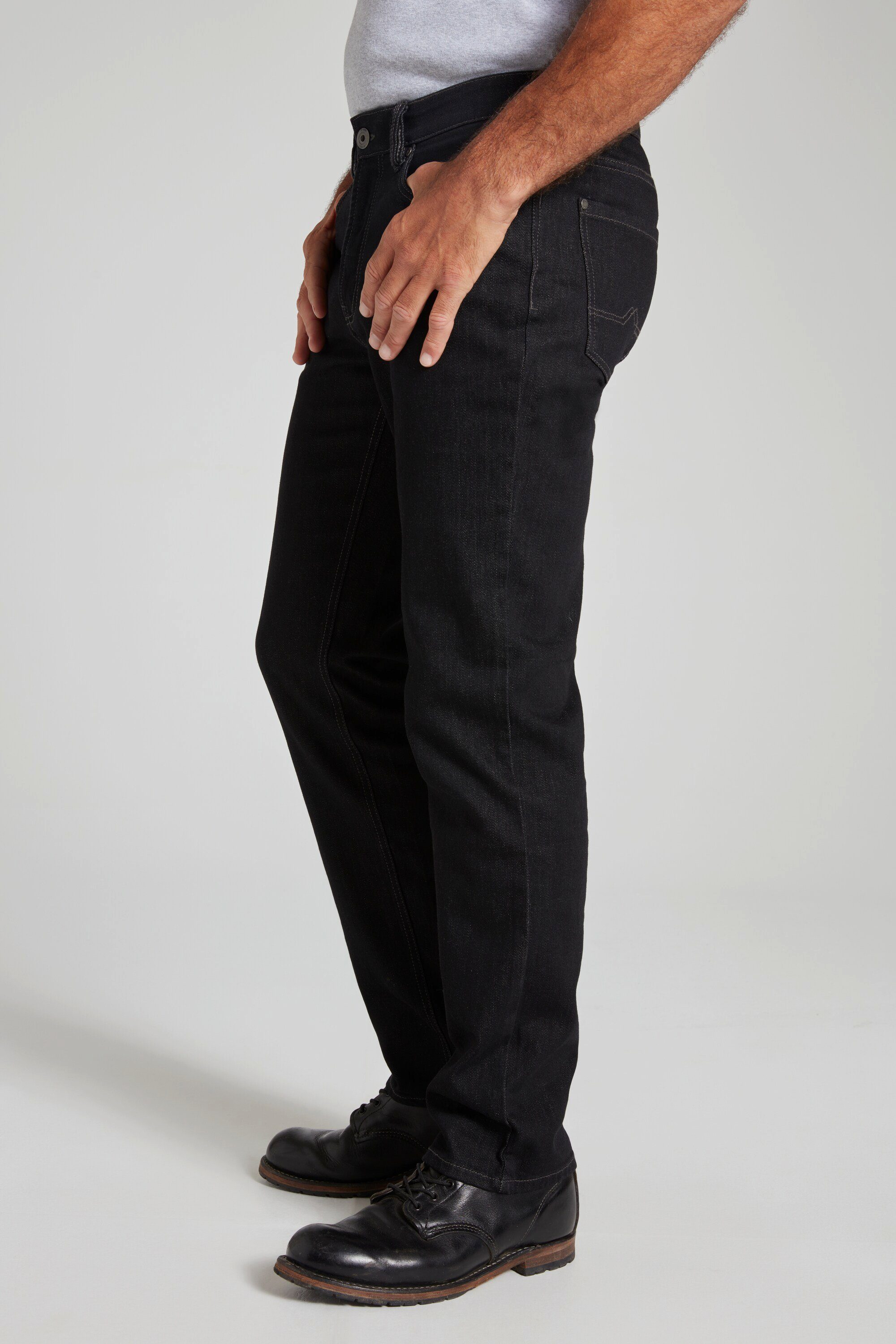 Dehnbund 5-Pocket Regular Fit Jeans Cargohose Denim-Stretch black JP1880