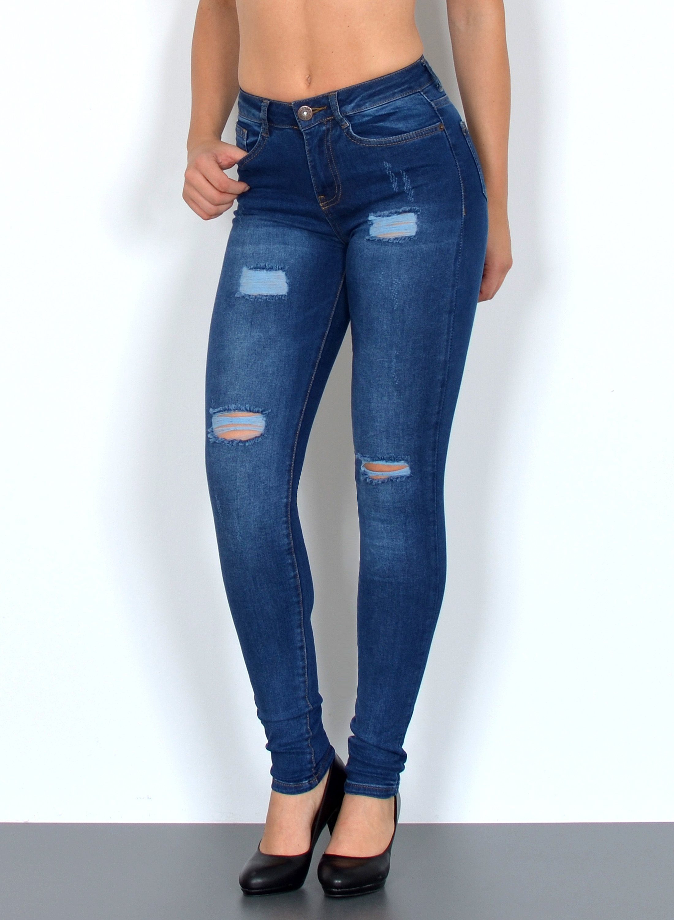 ESRA Skinny-fit-Jeans S600 Damen Skinny Fit Jeans Hose High Waist bis Überg günstig online kaufen