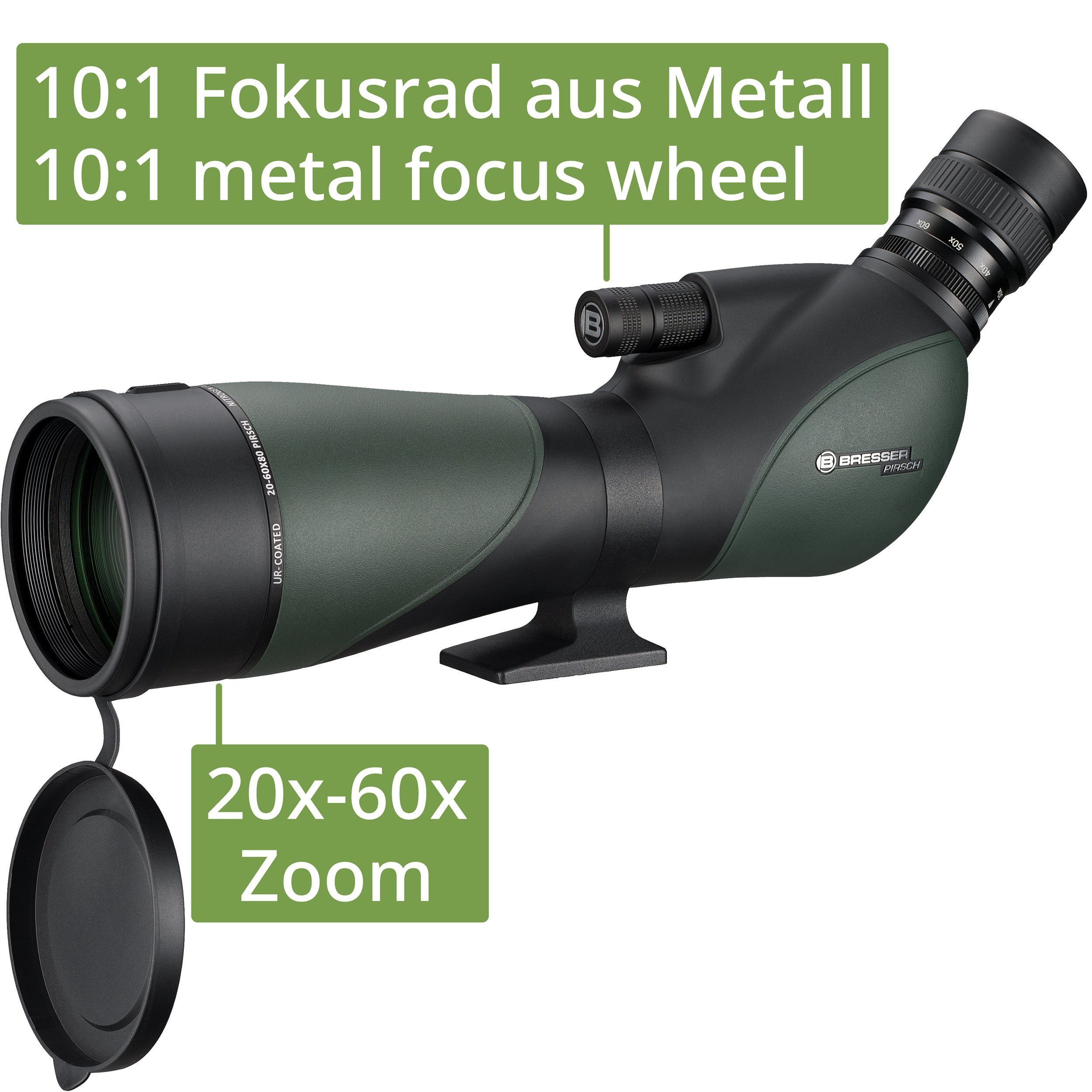 BRESSER BRESSER Pirsch 20-60x80 Spektiv Gen. II mit DeLuxe 10:1 Fokus Spektiv