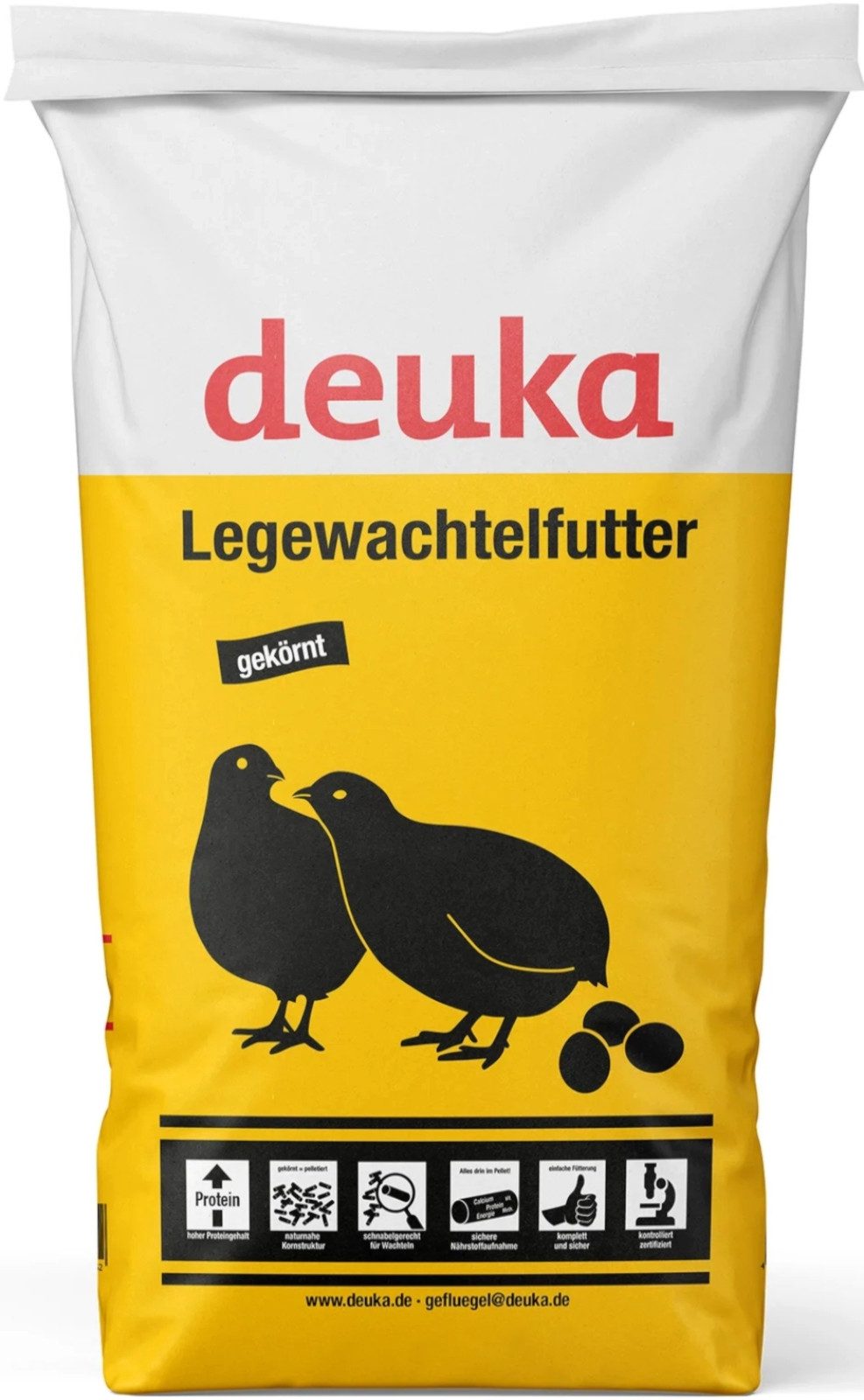 Deuka Legewachtelfutter gekörnt Pellets, Hauptfutter für: Legewachteln