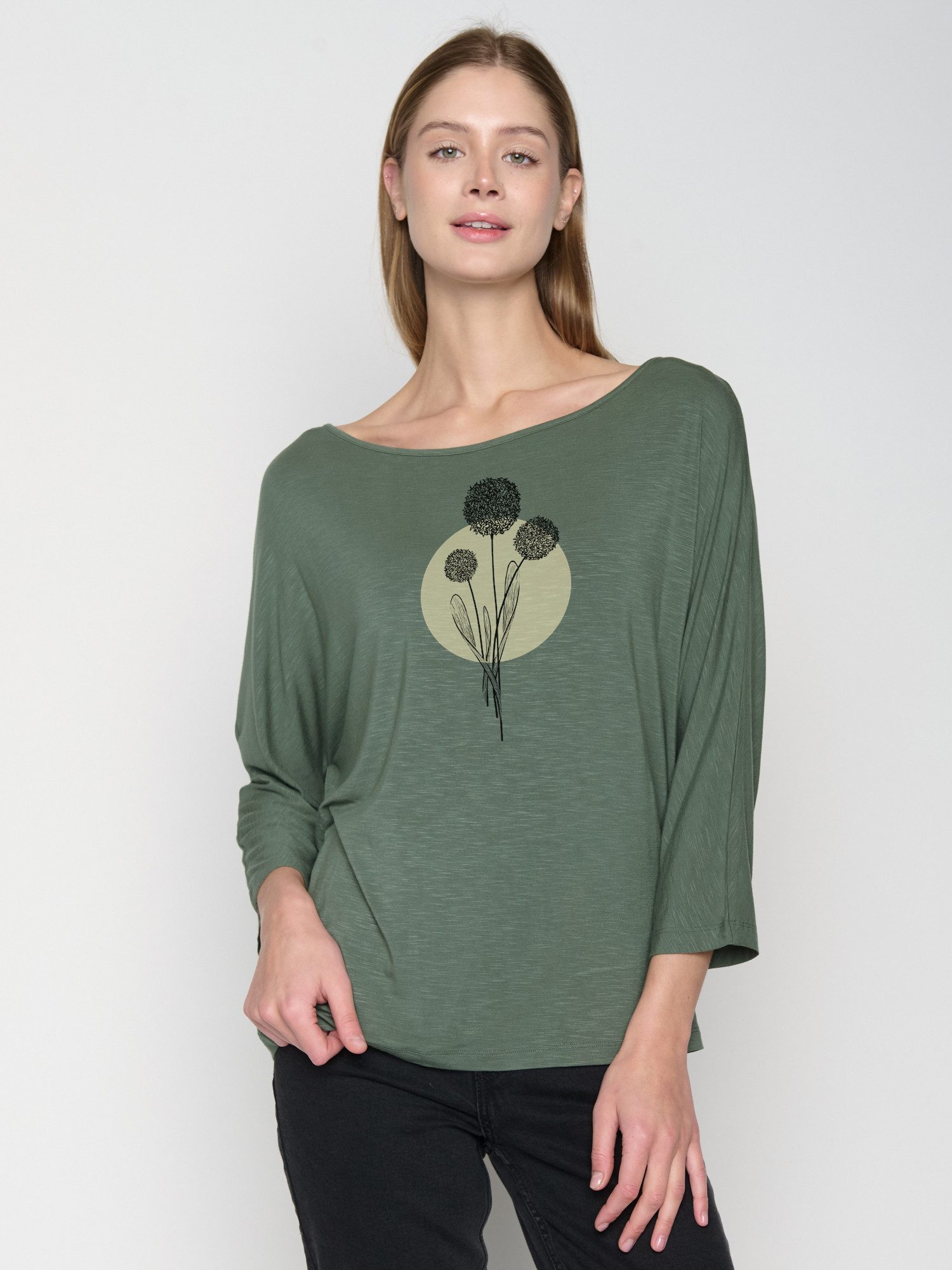 GreenBomb Longsleeve Simper Nature Allium Motiv Natur (1er-Pack)