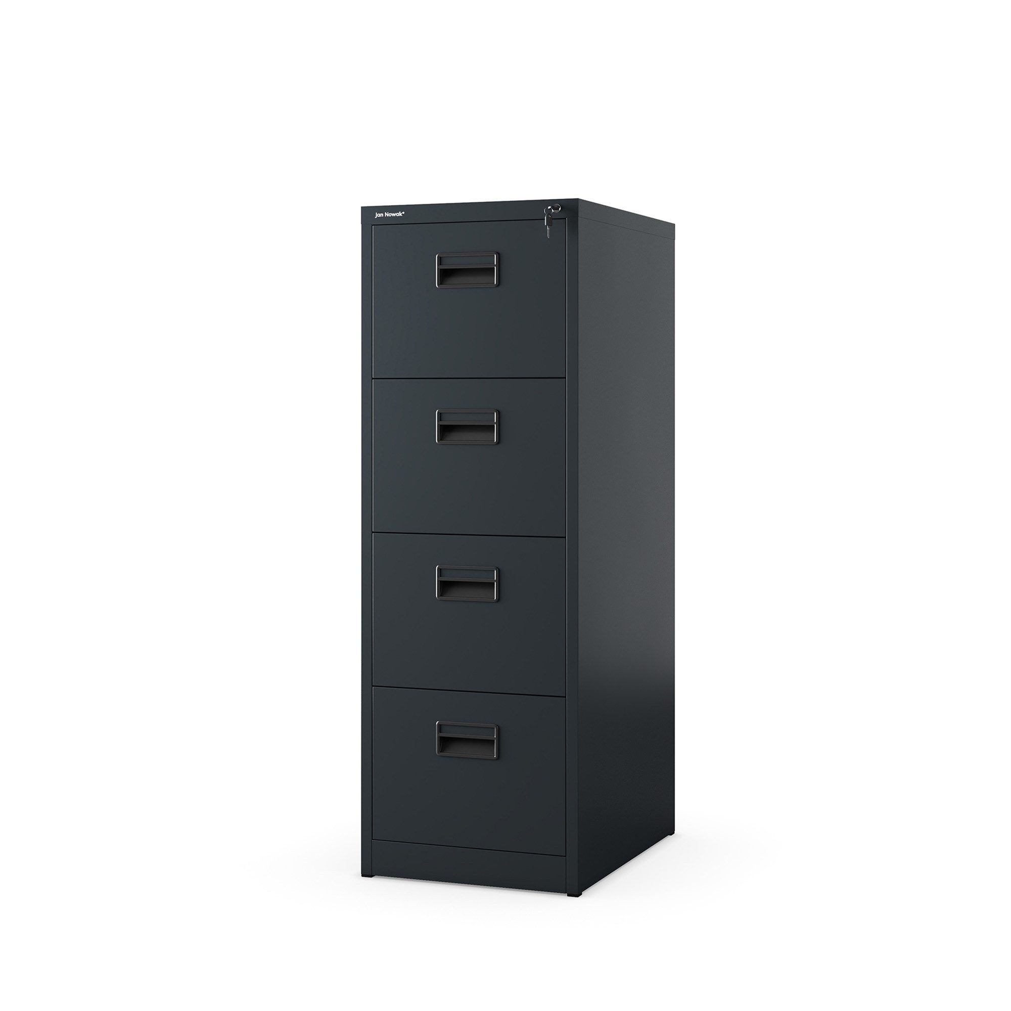 Jan Nowak Aktenschrank Metall Aktenschrank 4 Schubladen SARA V4 46 x 132 x 62 cm Stahl (Stahl 0,6 mm Kugellagerschienen Wandmontage möglich 132 cm) Büroschrank abschließbar Schloss 2 Schlüssel robust 6 Farben PZH