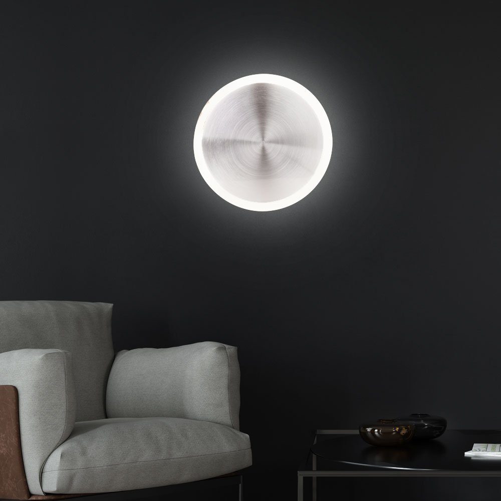etc-shop LED Wandleuchte, LED-Leuchtmittel fest verbaut, Warmweiß, LED Wand Spot Lampe Leuchte Beleuchtung Nickel Matt Opal Weiß Schlaf
