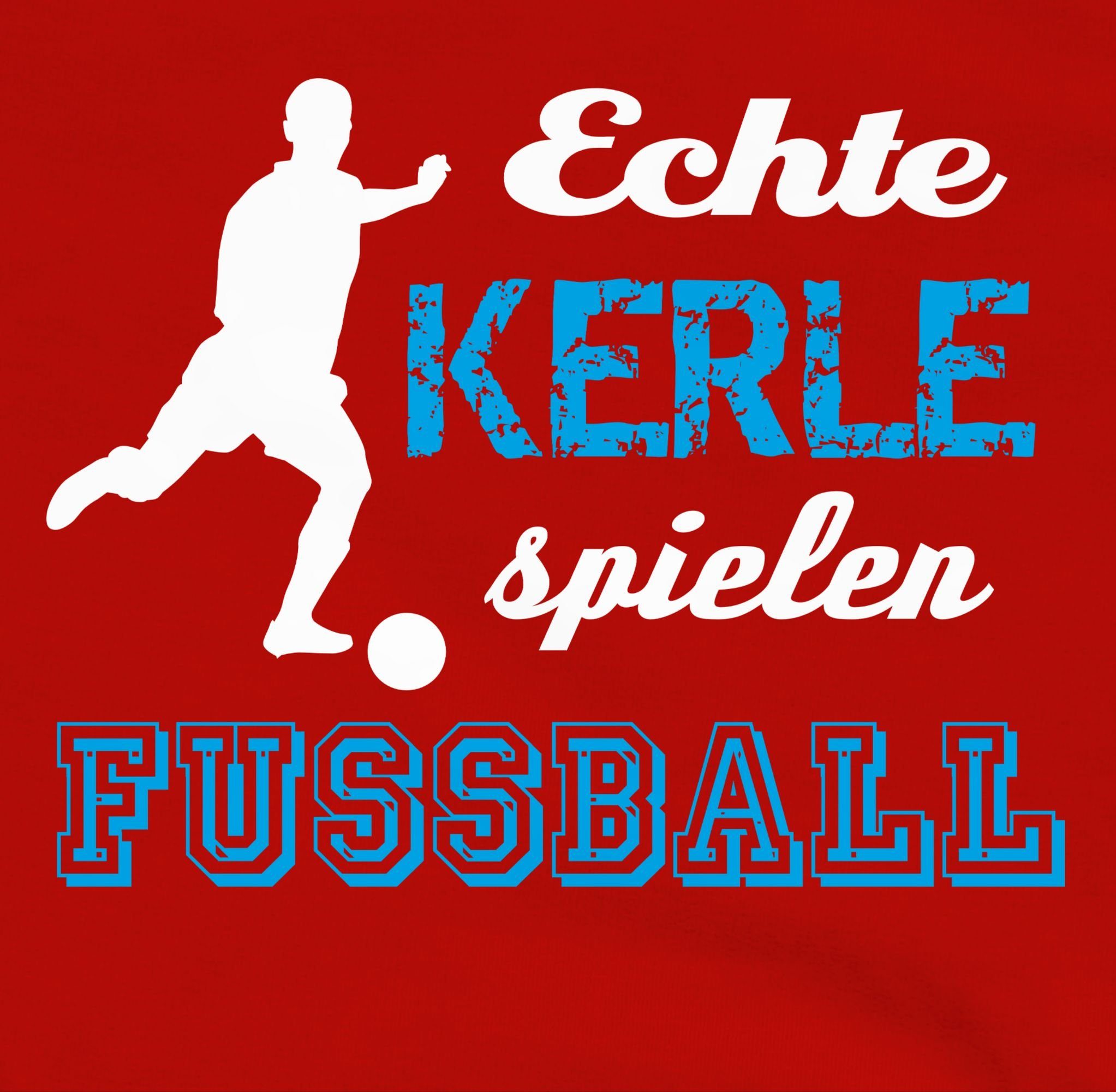 Fußball spielen Hoodie 1 Echte Sport Kleidung Kerle Kinder Shirtracer Rot/Schwarz