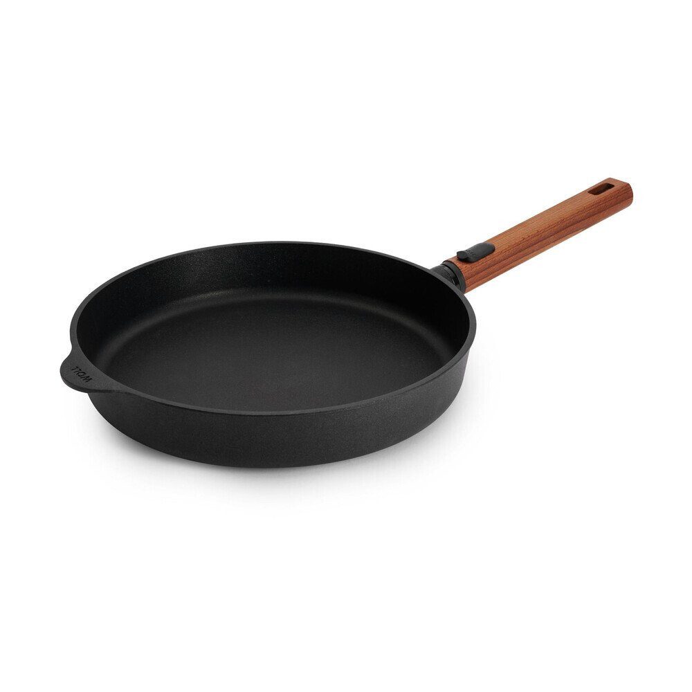 WOLL Bratpfanne Guss-Flachpfanne 28 cm Eco Logic QXR schwarz, (1-tlg), Aluminium, schwarz, nicht spülmaschinengeeignet, Induktion, Antihaft