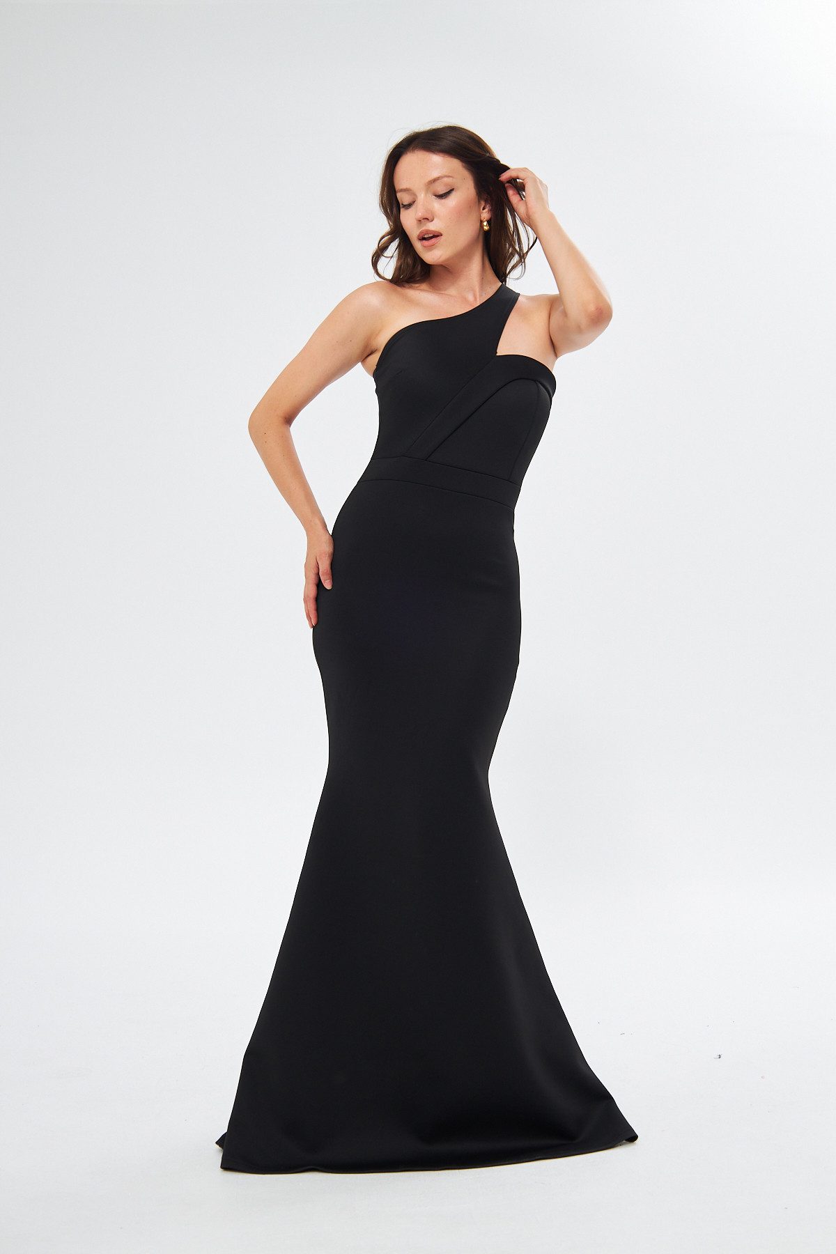 WOMAN VISION Minikleid Pflaume Scuba Stoff Asymmetrisches Hals Design Maxik günstig online kaufen