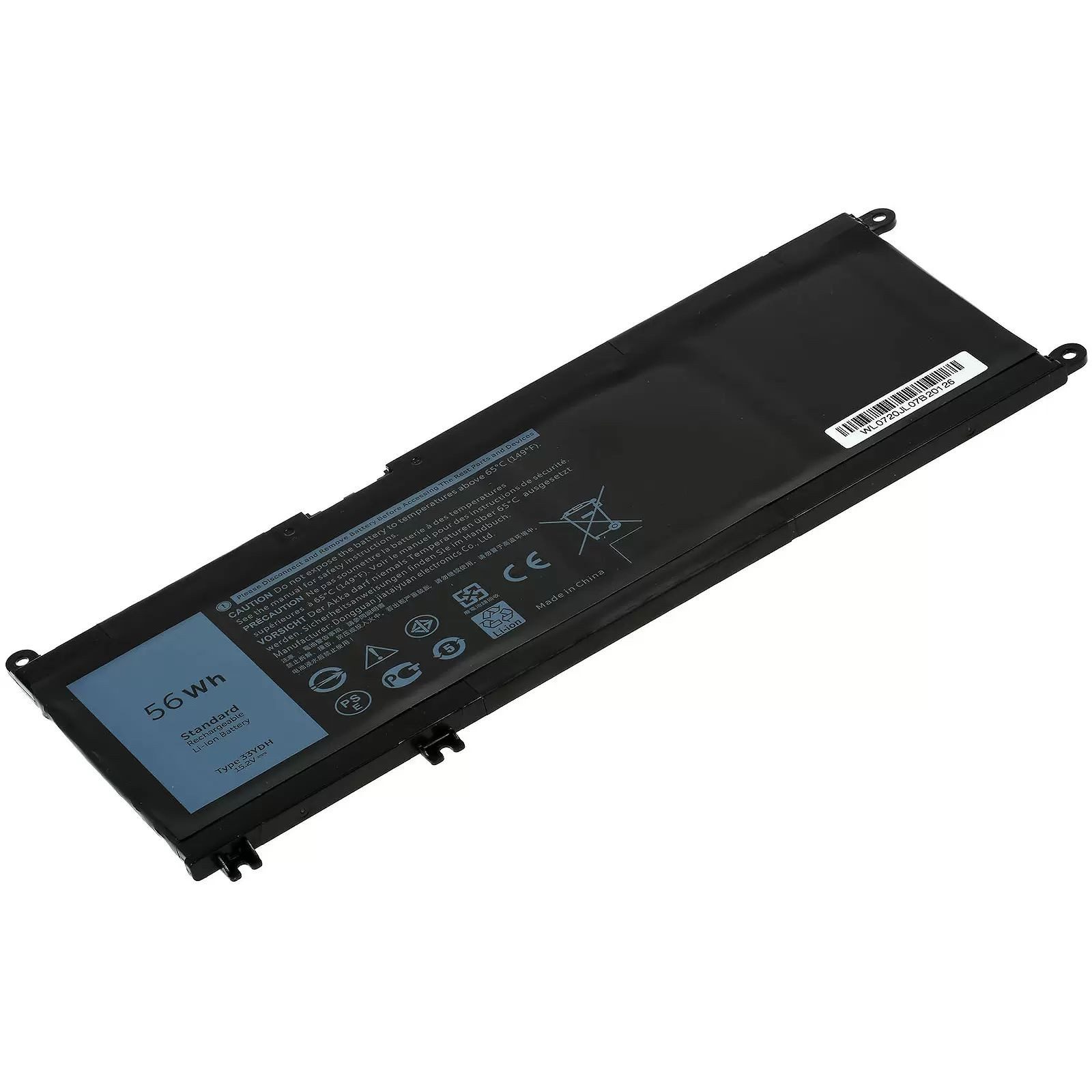 AccuCell Akku passend für Laptop Dell Inspiron 17 7000, 17 7778, Vostro 7580, Akku 3600 mAh (15,2 V)