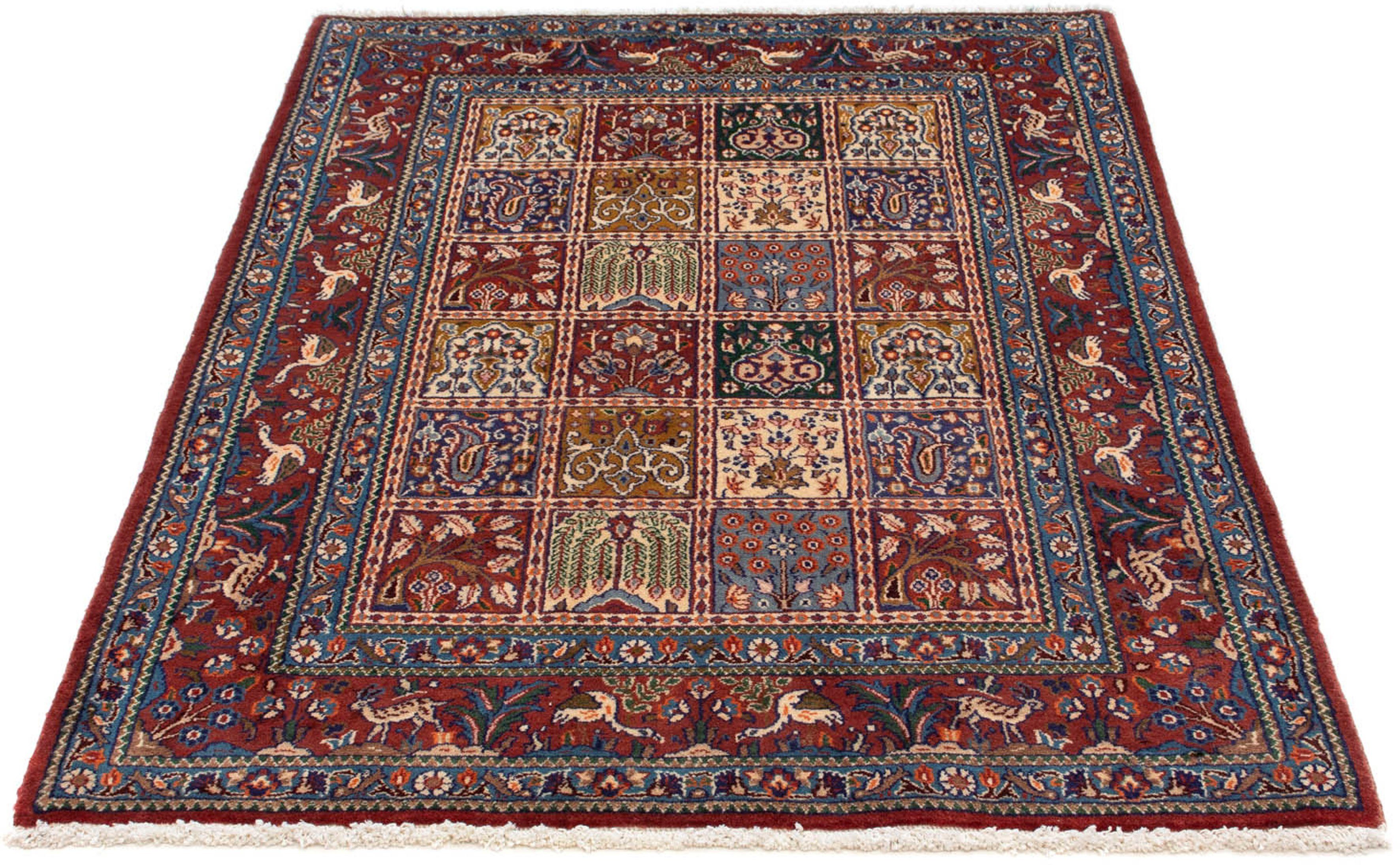 Orientteppich Perser - Classic - 144 x 100 cm - dunkelrot, morgenland, rechteckig, Höhe: 10 mm, Wohnzimmer, Handgeknüpft, Einzelstück mit Zertifikat