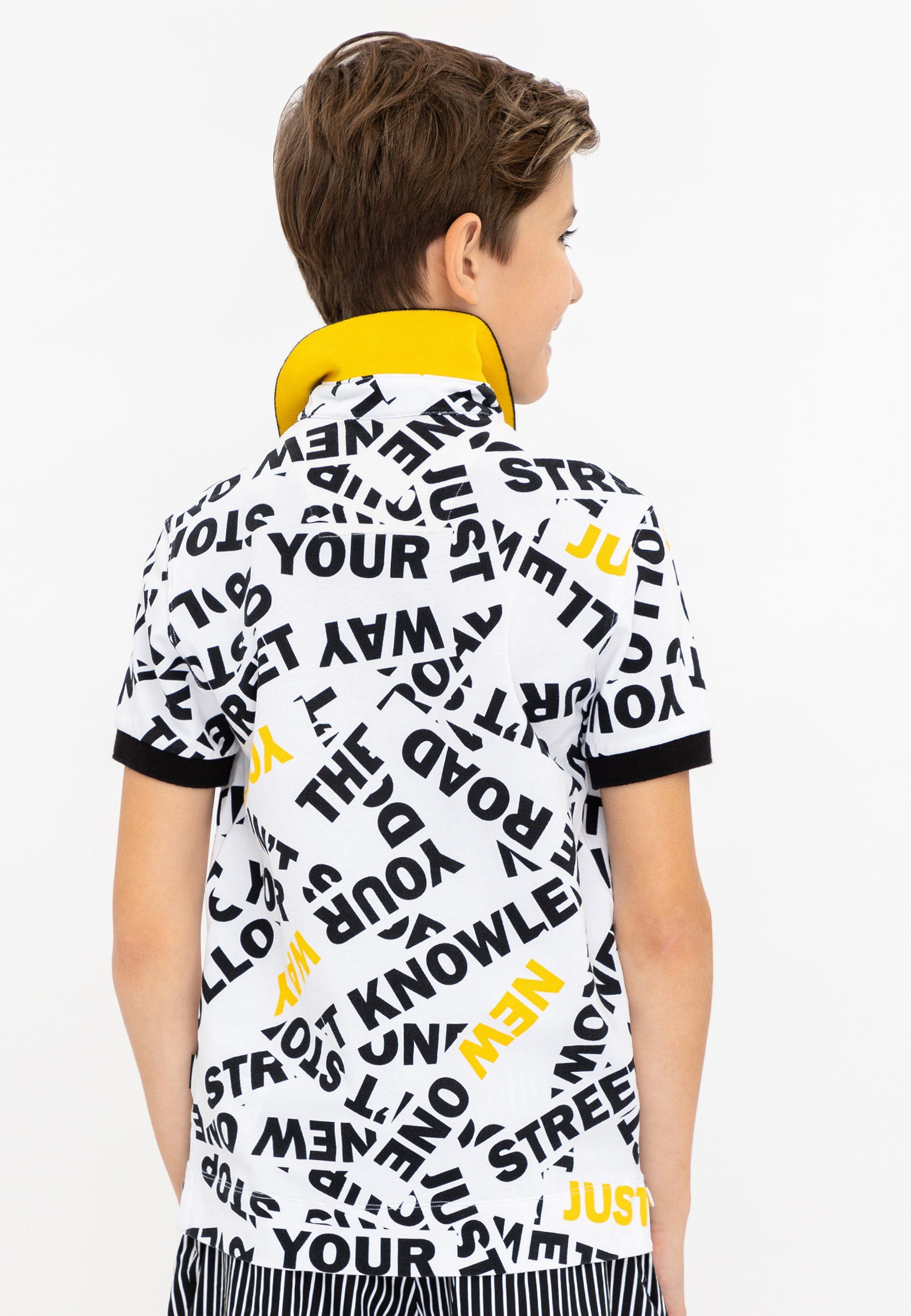 Gulliver stylischem Allover-Print mit Poloshirt