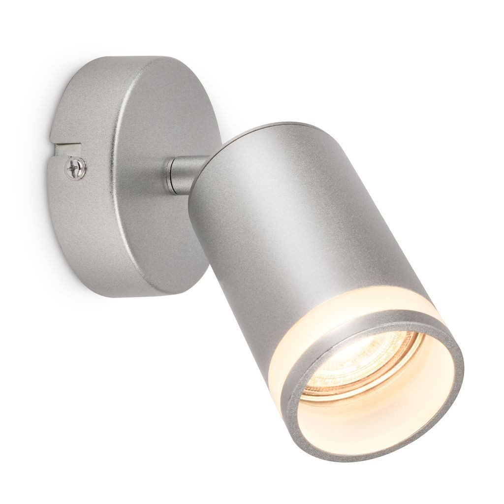 Briloner Leuchten Wandleuchte 2832014, ohne Leuchtmittel, 2700K - Extra-Warmweiß, Wandlampe Innen 16 x 8 x 8 cm Chrom-Matt GU10 max. 9 W Bettlampe Flur