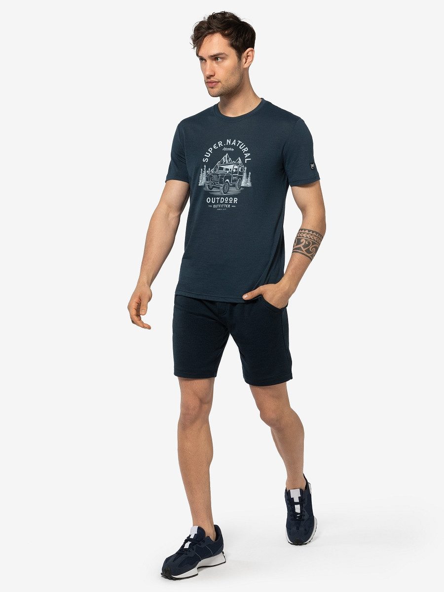 SUPER.NATURAL Print-Shirt für Herren, kurzam aus günstig online kaufen