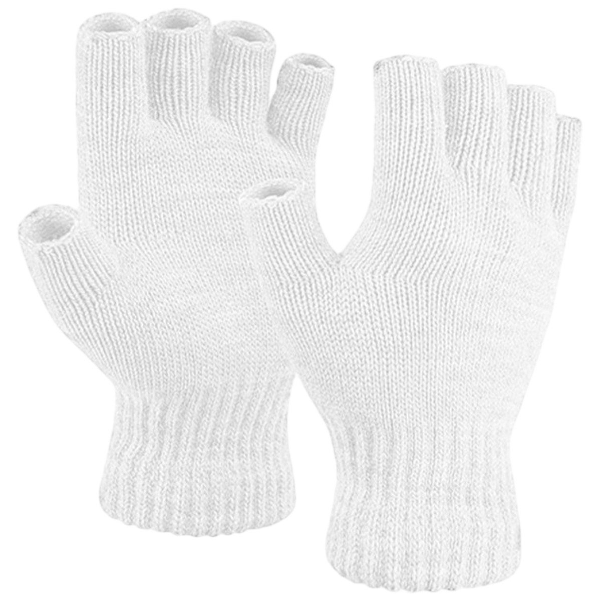 herémood Strickhandschuhe Fingerlose Winterhandschuhe Damen & Herren Acryl Thermo Halbfinger (Handschuhe gestrickt – Outdoor Sport Unisex 1 Paar Bewegungsfreiheit & Komfort, Elastisch, atmungsaktiv, langlebig – Perfekte Geschkenke)