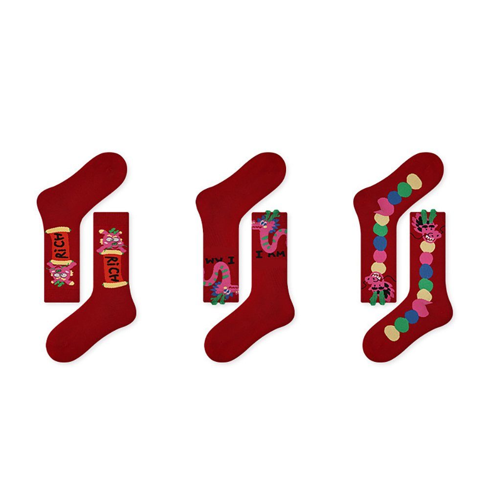 (3-Paar, Herbst Weihnachtssocken mit Winter Muster) superweiche Paar und warme neuem SCOHEAD Socken süße Plüsch Damensocken Freizeitsocken 3