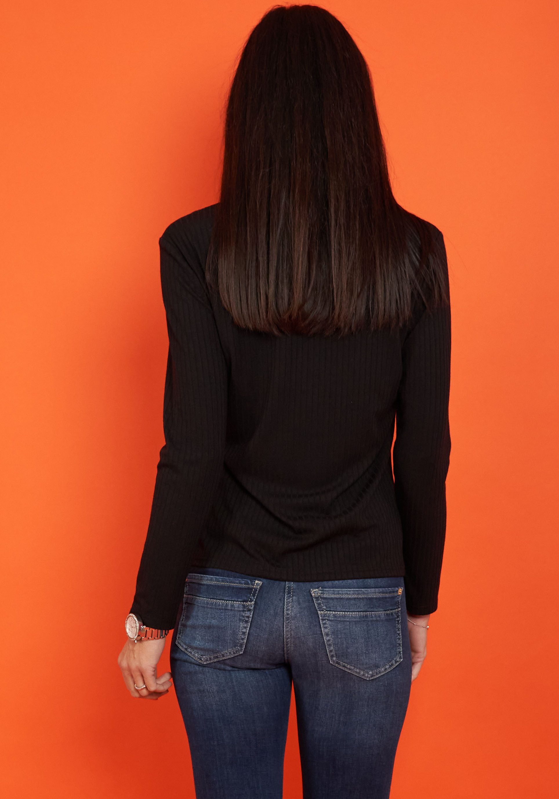 Seidel Moden Langarmshirt mit Logo Patch, MADE IN GERMANY günstig online kaufen