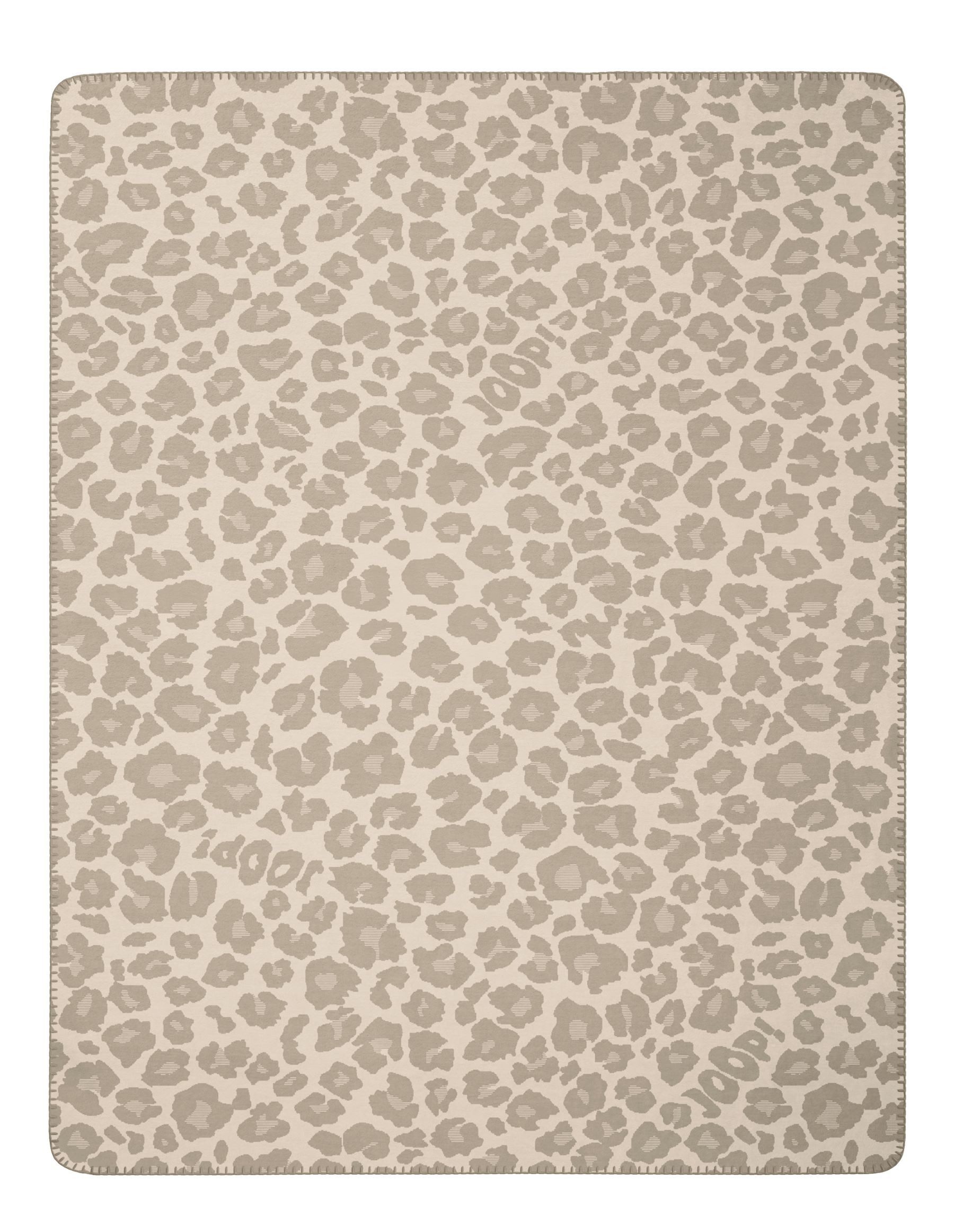 Wohndecke Joop! Wohndecke Kuscheldecke 150x200 cm Leopard Tierfell creme sand, JOOP!