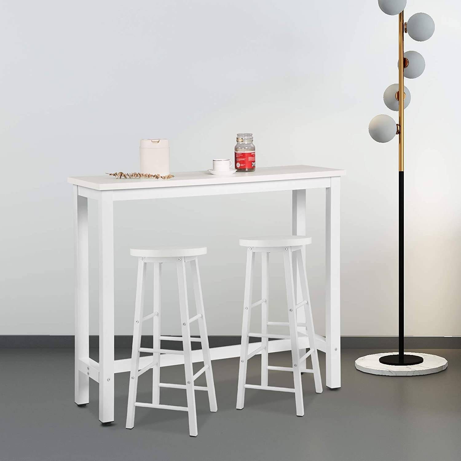 Woltu Bartisch, 1x Bartisch+2x Barhocker Set Esstisch Essgruppe Metallgeste günstig online kaufen