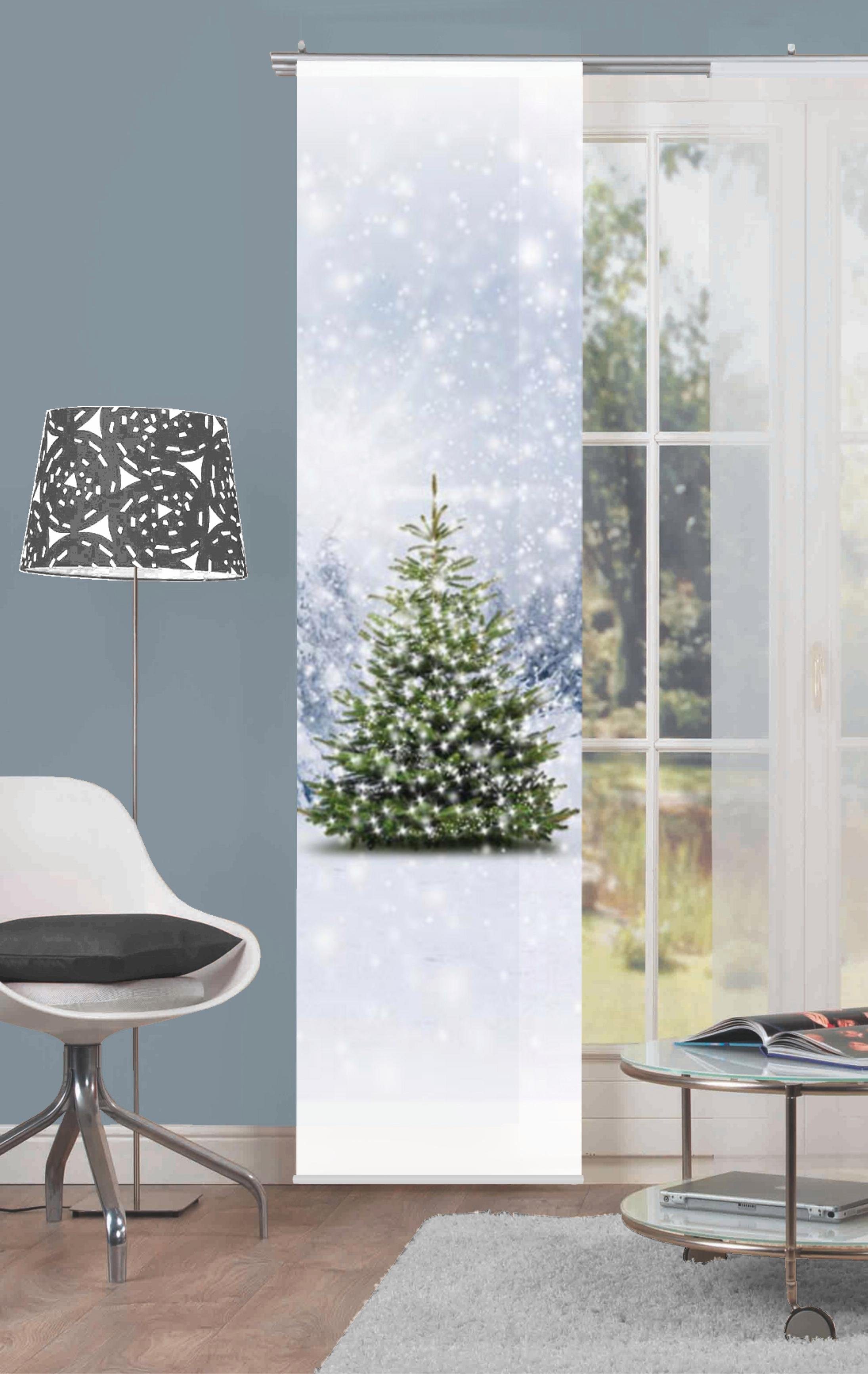 HOME WOHNIDEEN Schiebegardine WEIHNACHTSBAUM, Klettband (1 günstig online kaufen