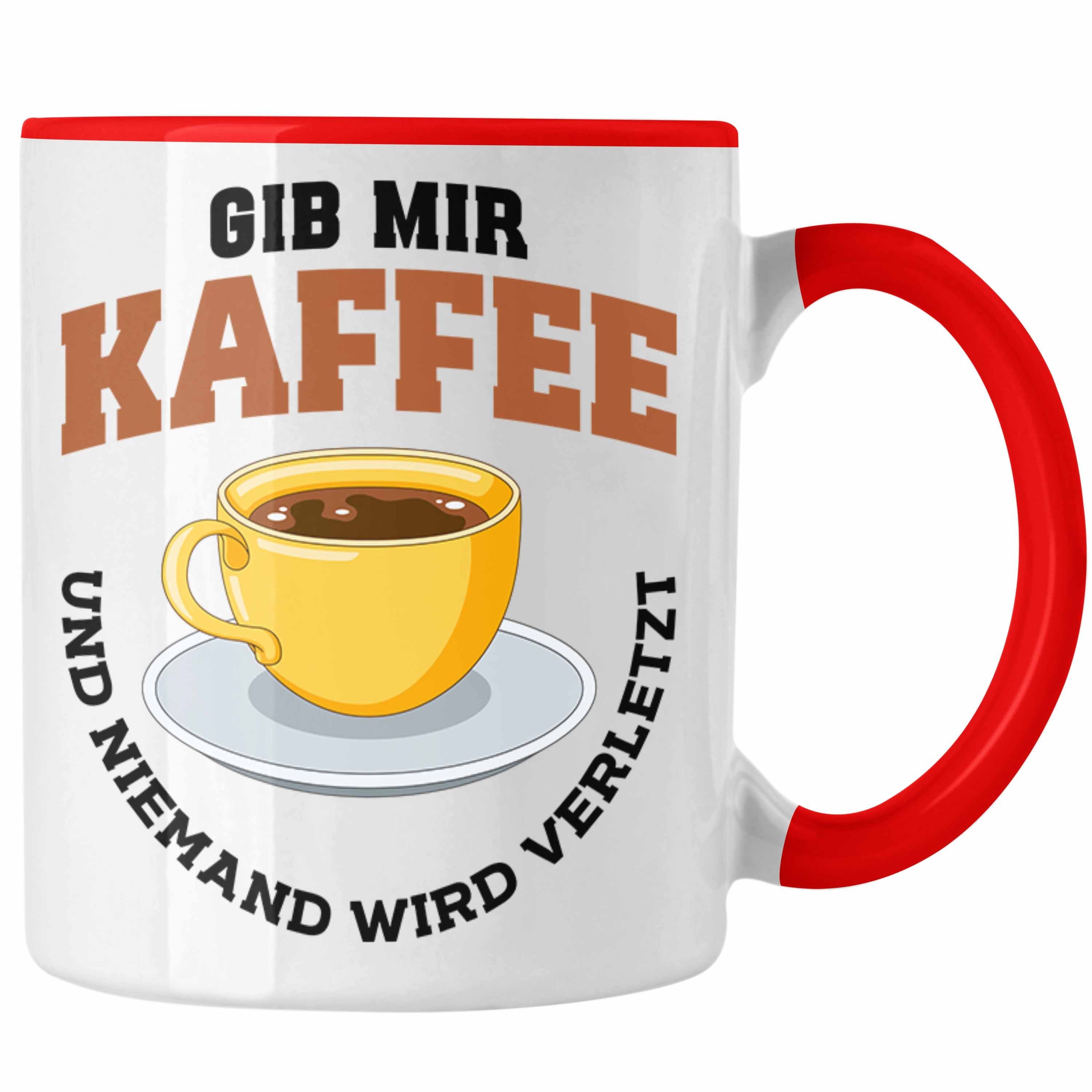 Geschenk Geschenkidee Kaffee Trendation Grafik Tasse Kollege Spruch Trendation Arbeit Rot - Kollegin Kaffeetrinker