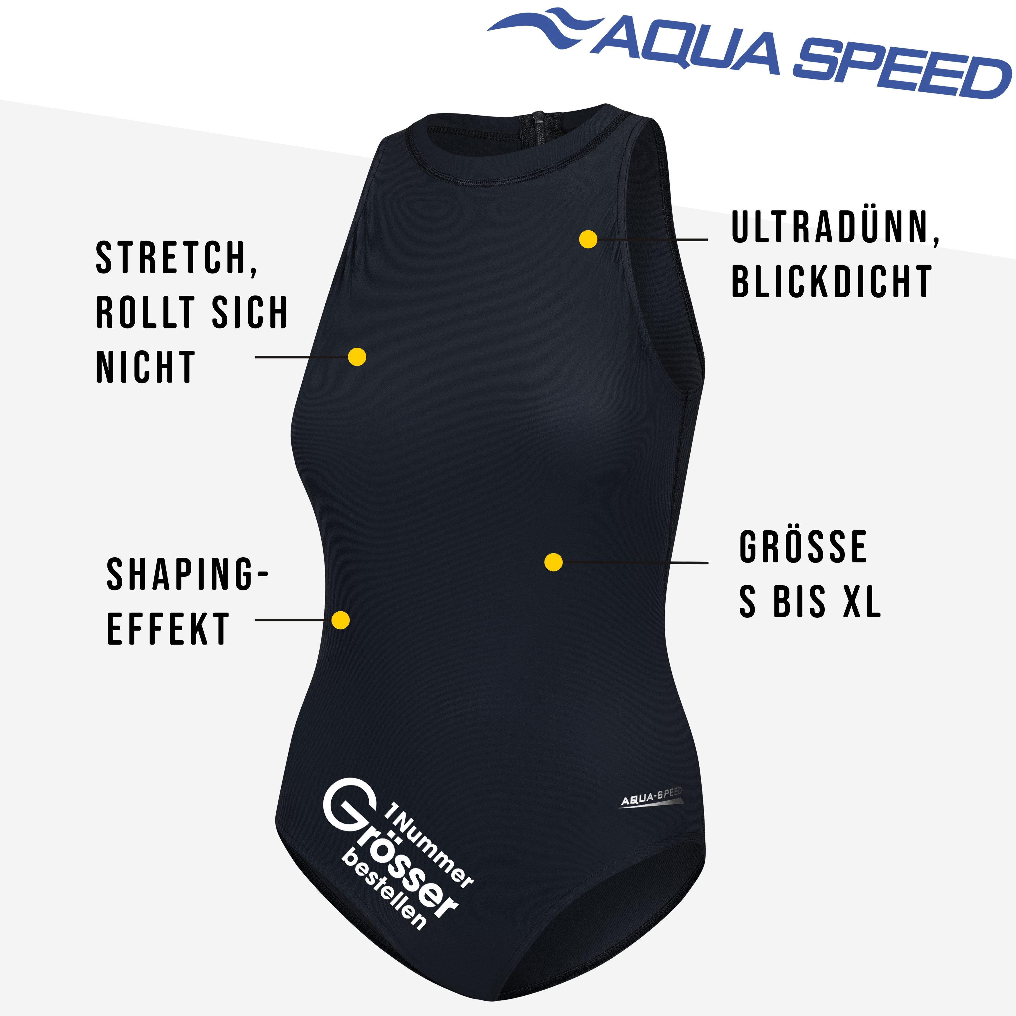 Aqua Speed Badeanzug BLANKA Badeanzug Damen – Schwarz Hochgeschlossen & bli günstig online kaufen