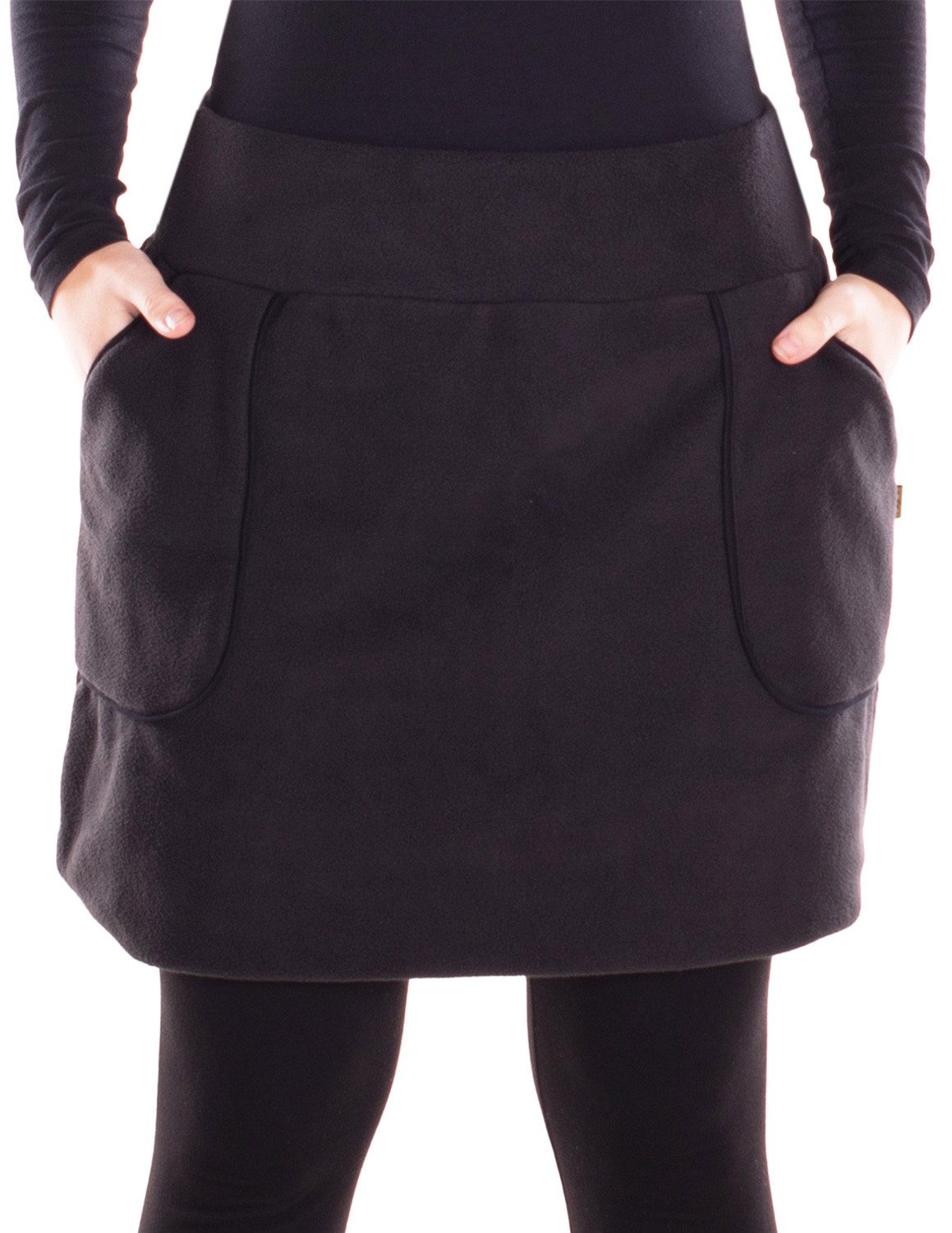 Vishes Minirock Vishes warmer Fleecerock mit Taschen und breitem Bund aus F günstig online kaufen