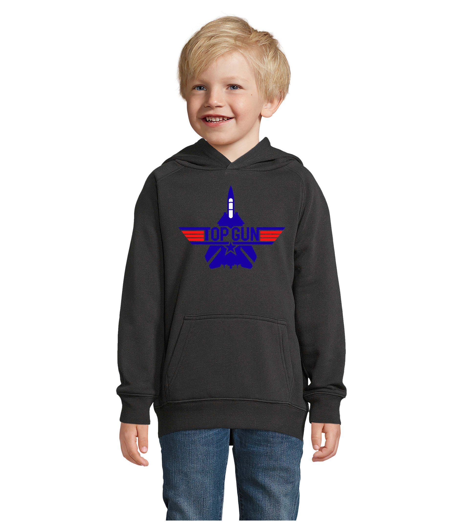 Hoodie Kinder Jungen & Mädchen Top Gun F-14 Tomcat 80s 90s Vintage Film Kino