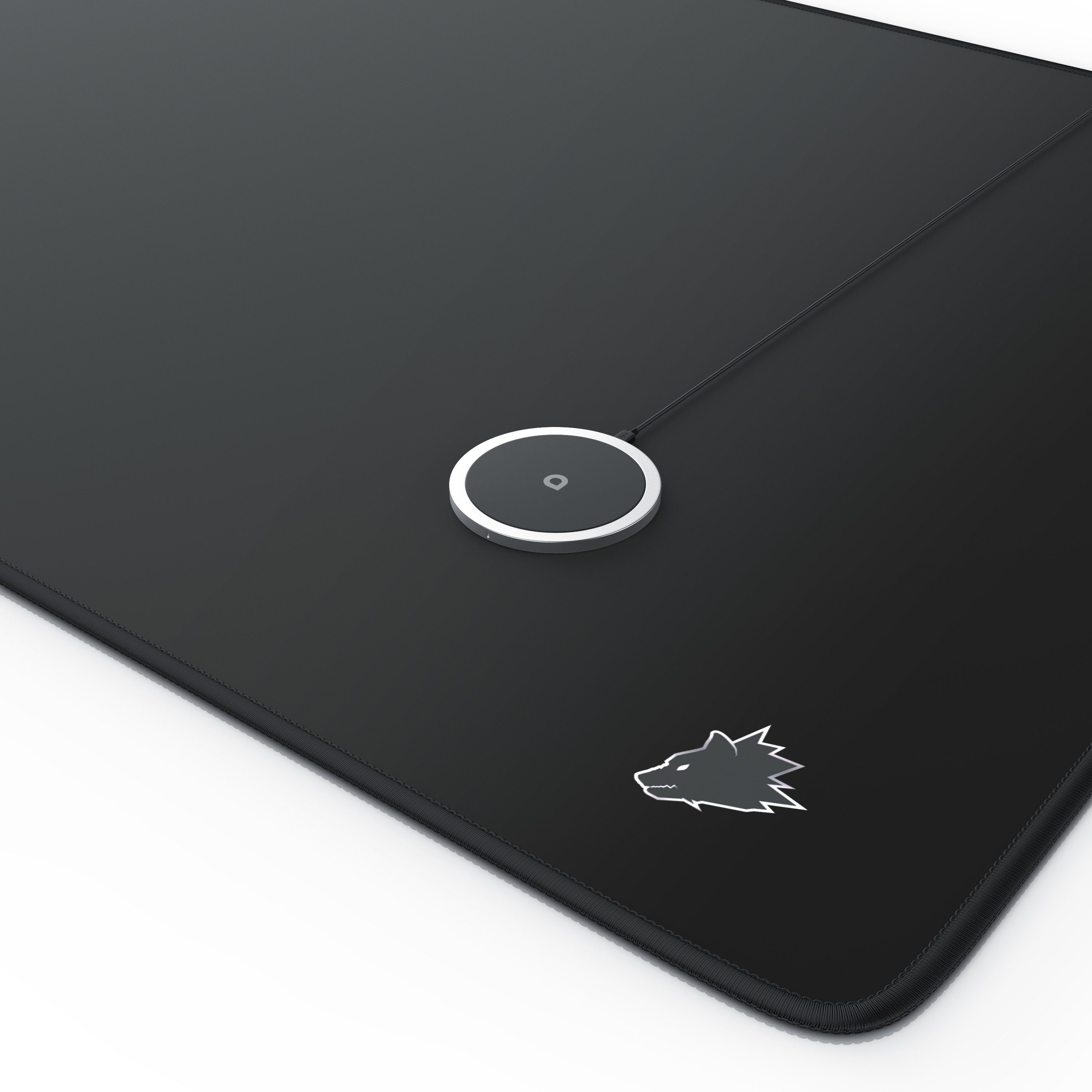 Aplic QI Charger + Mauspad Set, Schnelladegerät mit Titanwolf XXL Mousepad Induktions-Ladegerät (10W Fast Charge Wireless Charger, 900 x 400 mm Gaming Unterlage)
