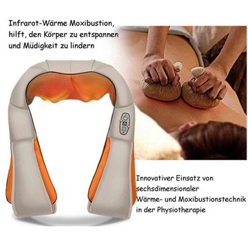 LeiGo Nacken-Massagegerät Nacken- und Schultermassage Stola, Halswirbelsäulenmassagegerät, Vibrierendes Massagegerät, 4D Zwei-Wege-Massage, hochwertiger Niederfrequenzmotor, geräuscharm