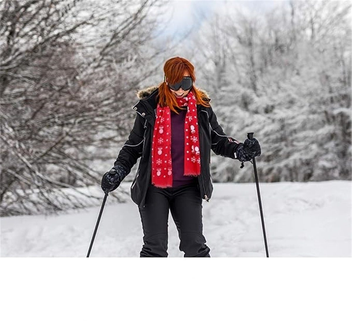 TUABUR Seidenschal Winterschal Feiertagspartys Rot warmer für Transparenter, Voile aus