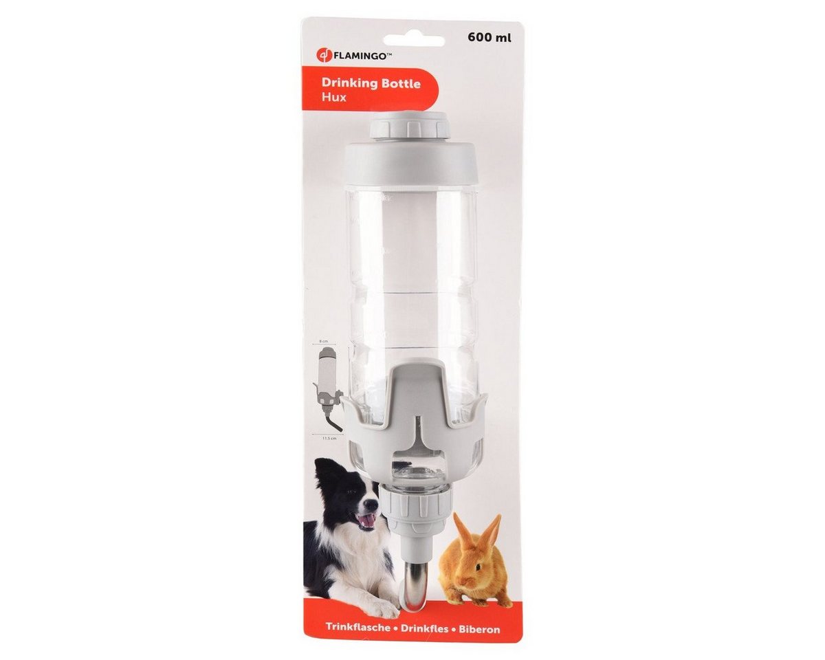 Thumbnail - Flamingo Wasserspender Trinkflasche Hux grau Hund/Kleintier