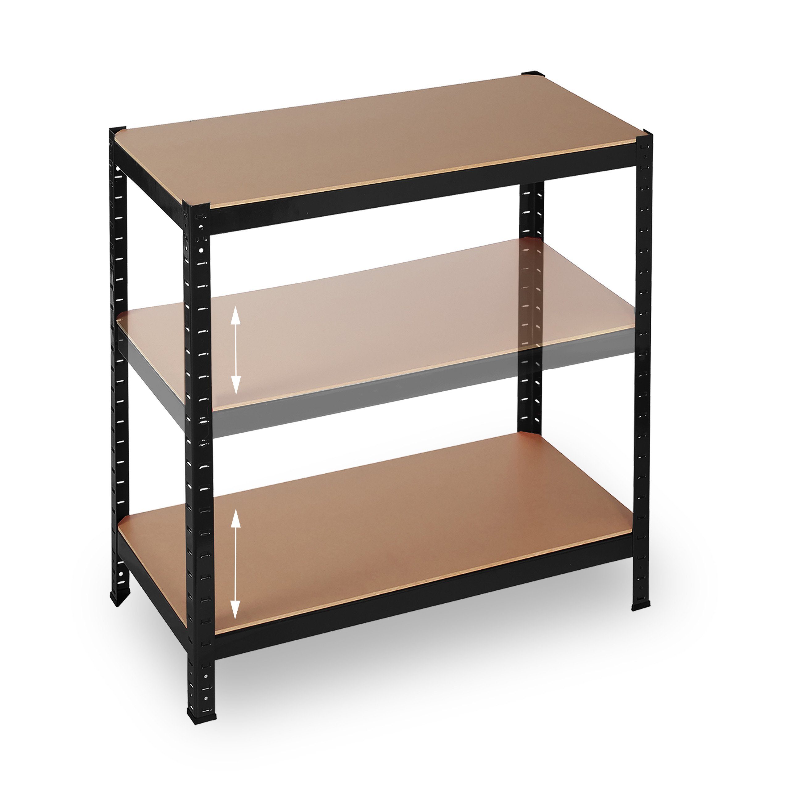 relaxdays Schwerlastregal 1325 kg schwarz