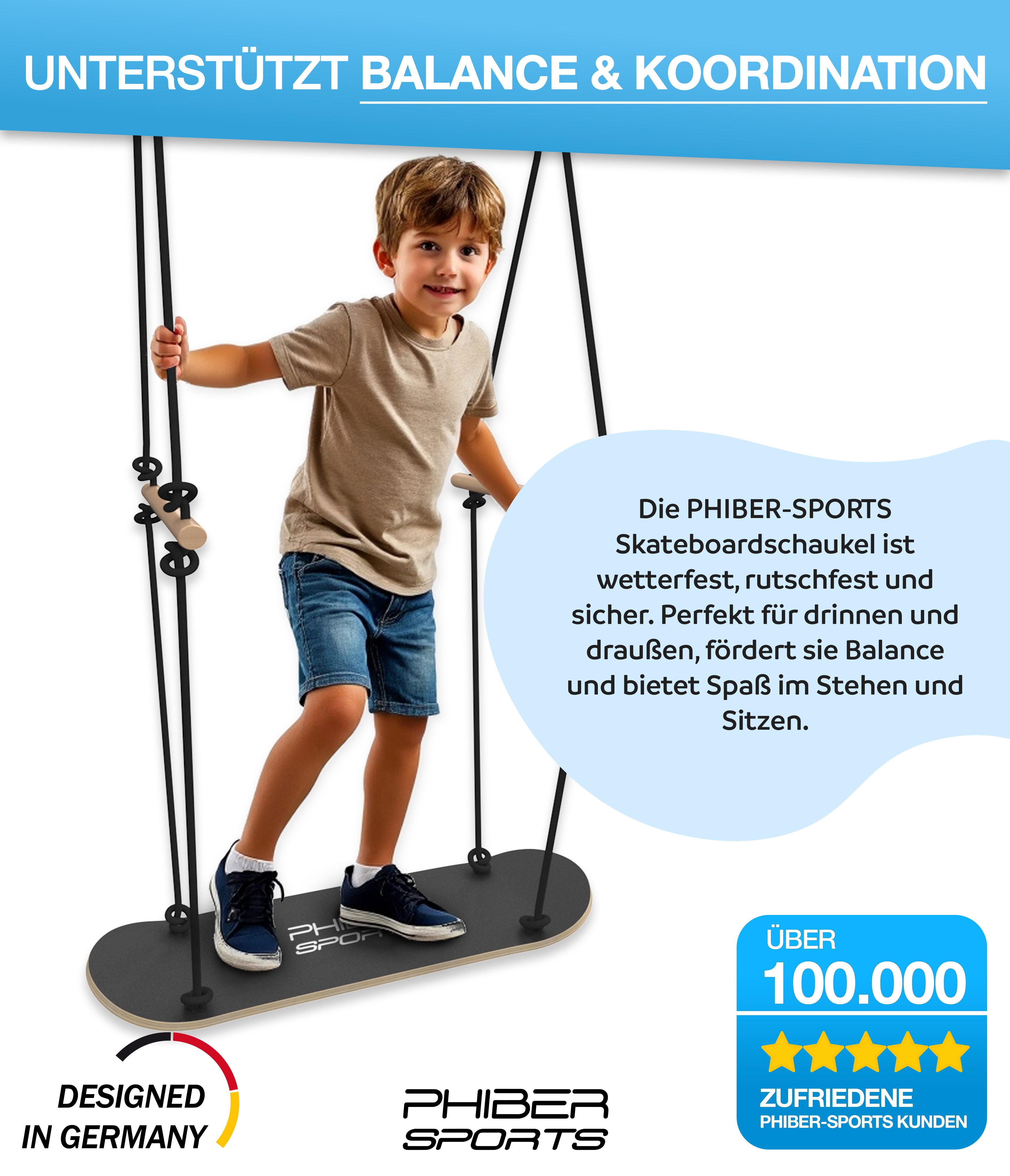 PHIBER-SPORTS Schaukelkombination PHIBER-SPORTS Skateboard Schaukel Outdoor günstig online kaufen