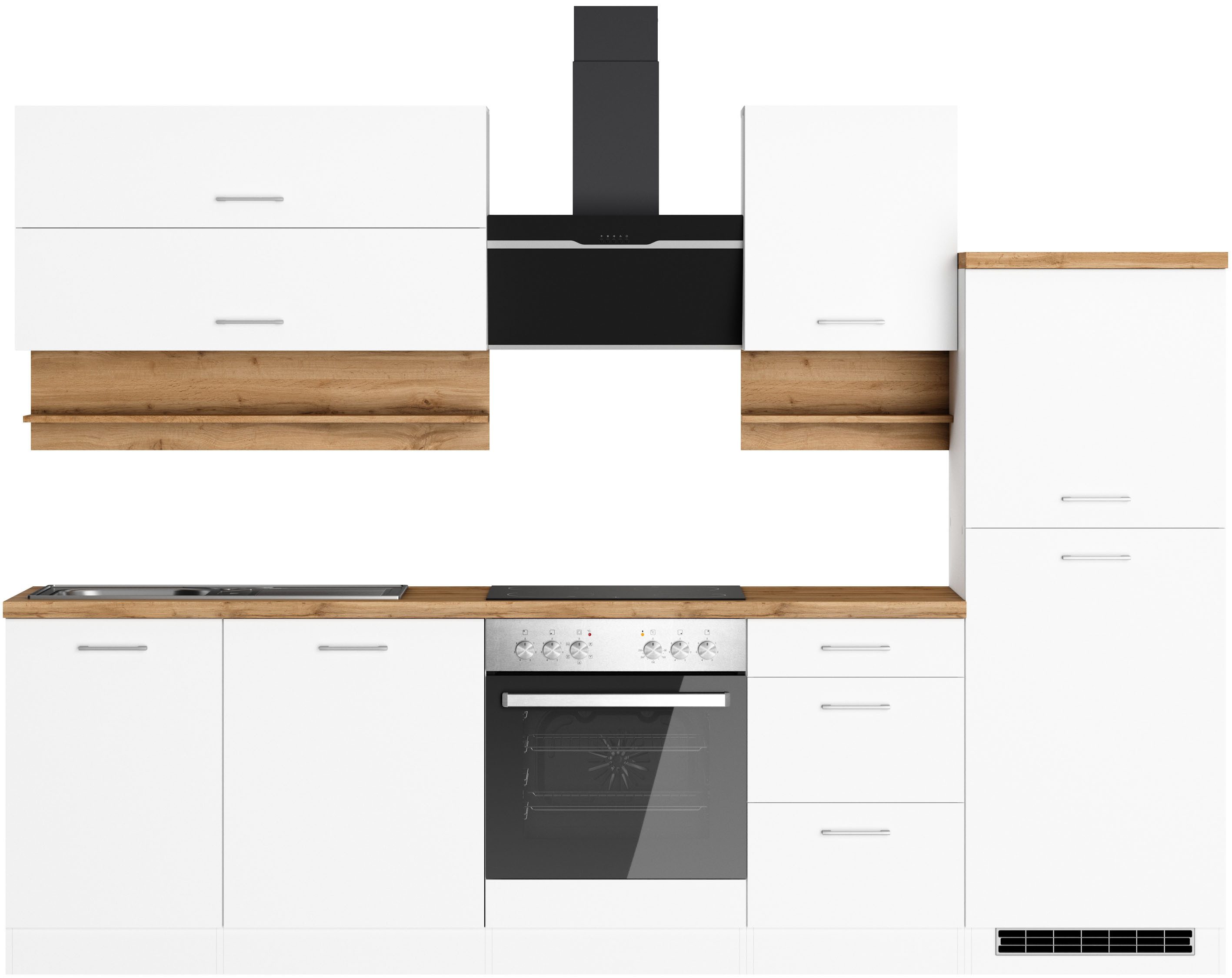 KOCHSTATION Küchenzeile KS-Milan, 280 cm breit, robuste Metallauszüge, viel günstig online kaufen