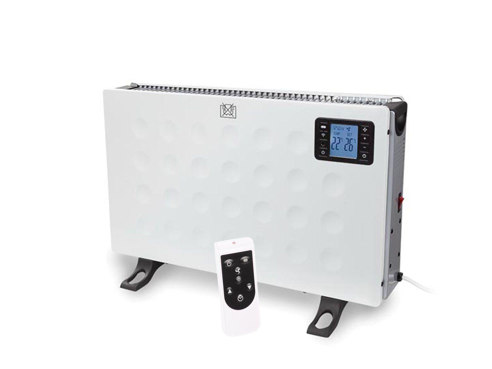 PEREL Konvektor, 2000 W, Smarte Heizung Elektroheizer Design Heizkörper Heizgerät Heizkonvektor